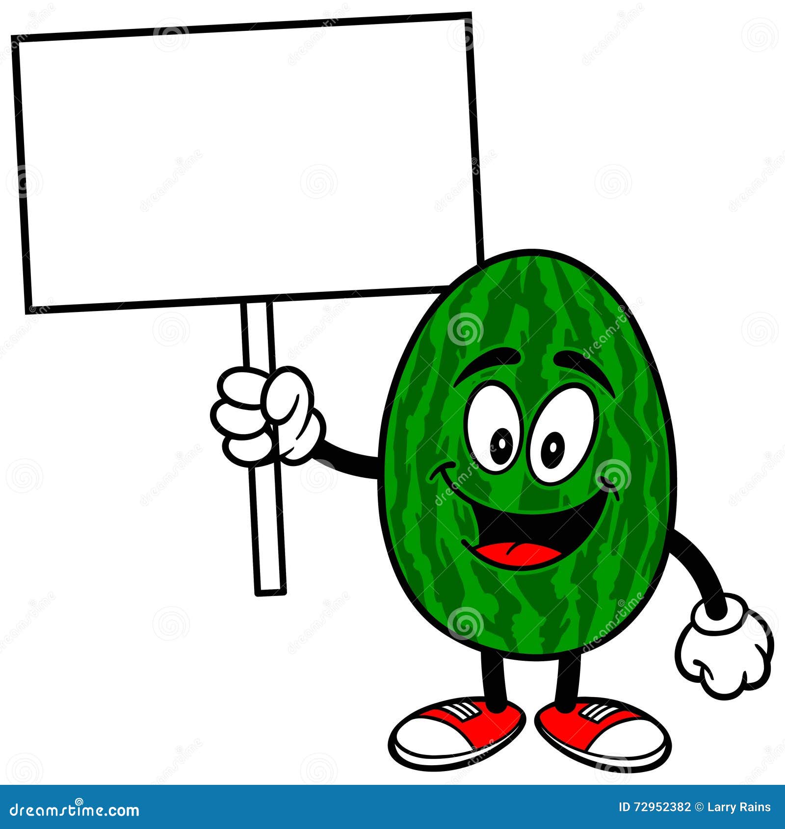 Watermelon with a Sign stock vector. Illustration of painting 72952382