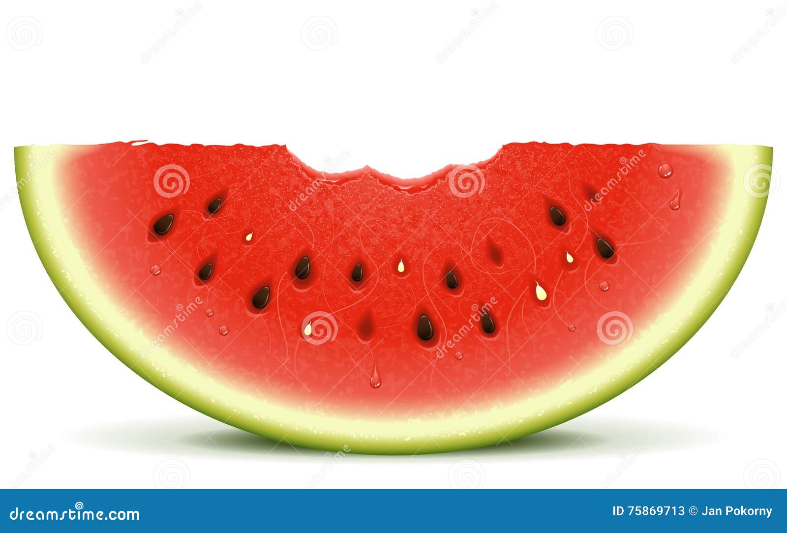 Watermelon slice bite stock vector. Illustration of water 75869713