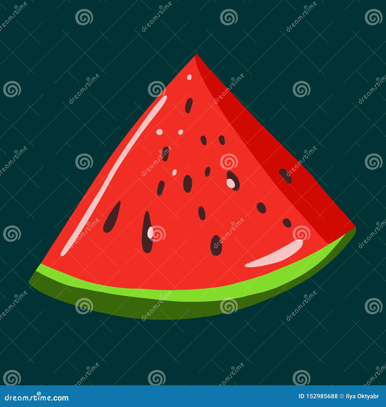 Unique Hsnd Draw Sketch One Slice Of Watermelon for Kids