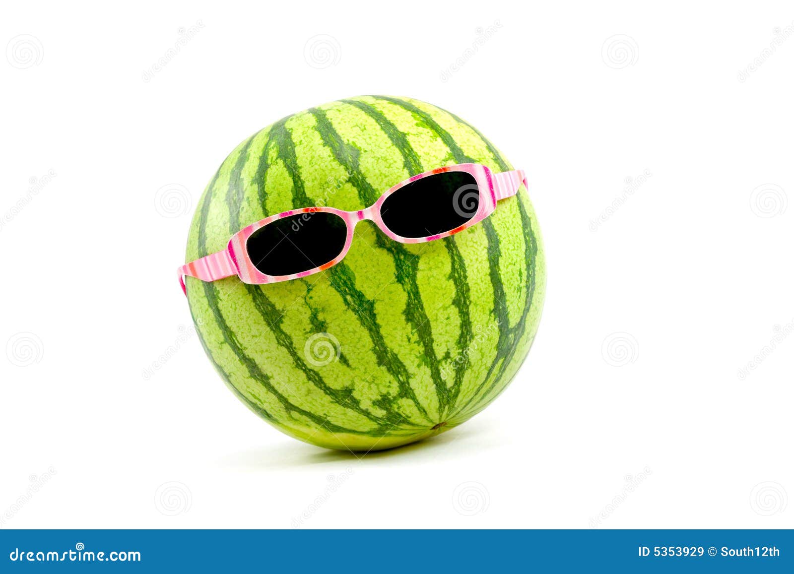 Watermelon in Sunglasses stock image. Image of picnic - 5353929