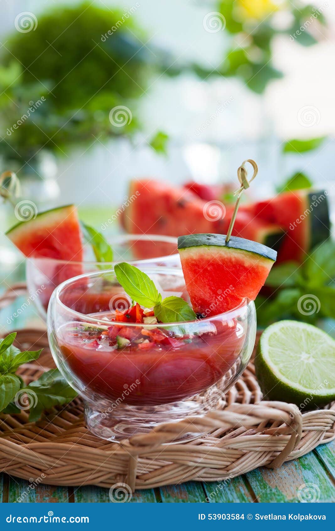 Watermelon Tomato Gazpacho stock photo. Image of food 53903584