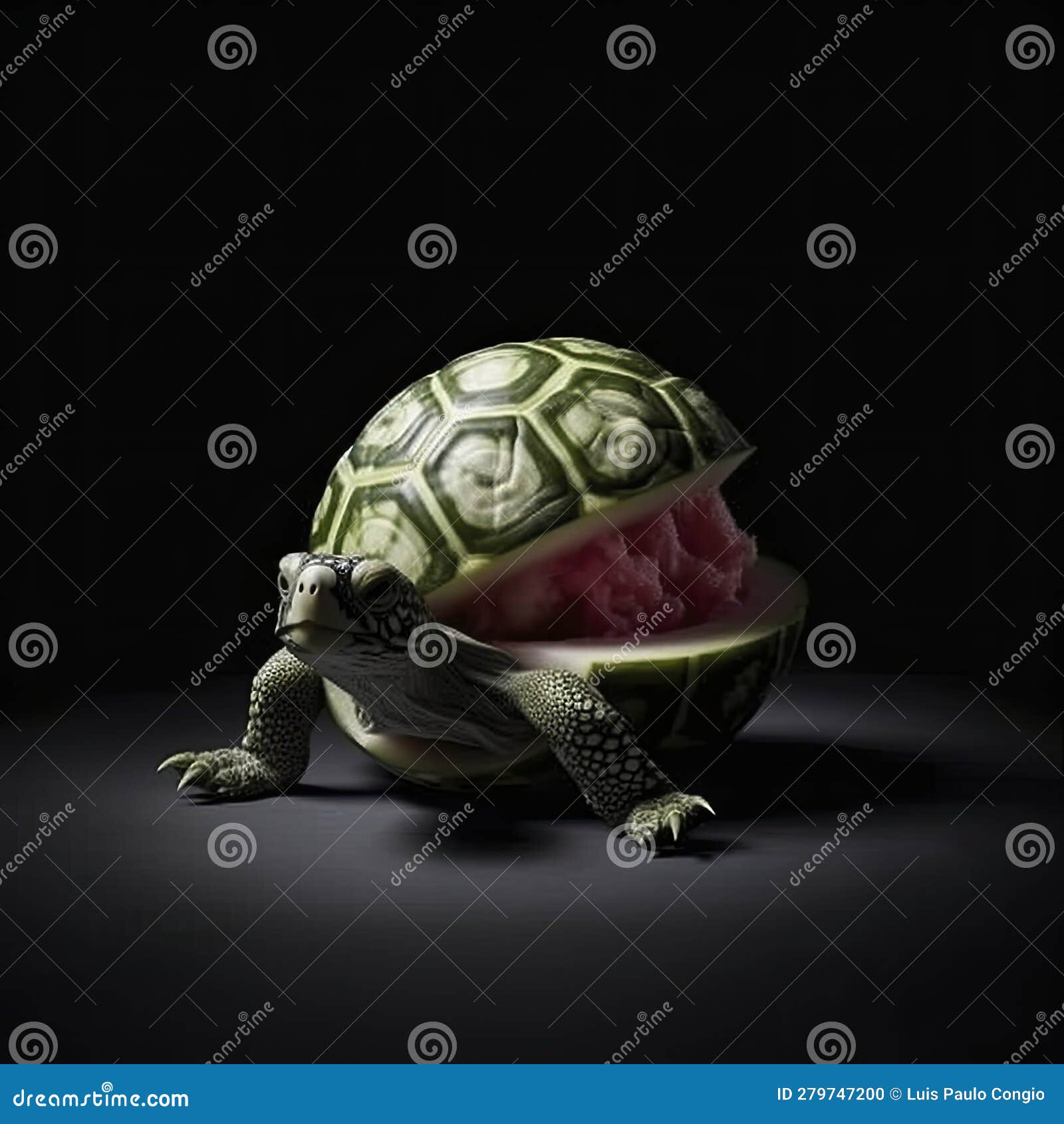 A watermelon turtle stock illustration. Illustration of animal 279747200