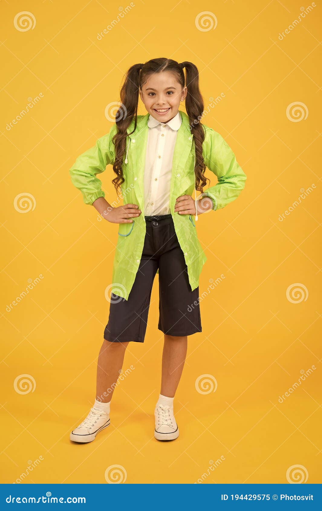 Schoolgirl Wear Raincoat. Schoolgirl Wear Water Resistant Clothes ...