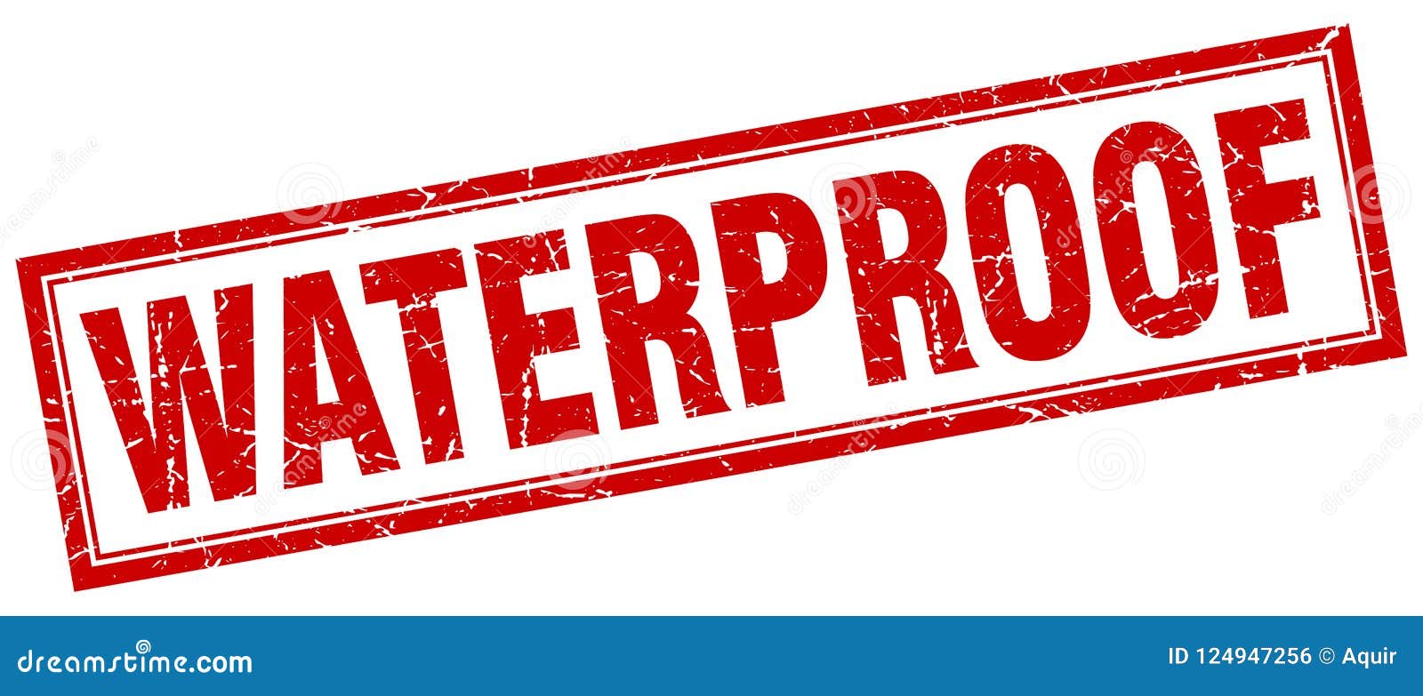 Waterproof stamp stock vector. Illustration of proof 124947256