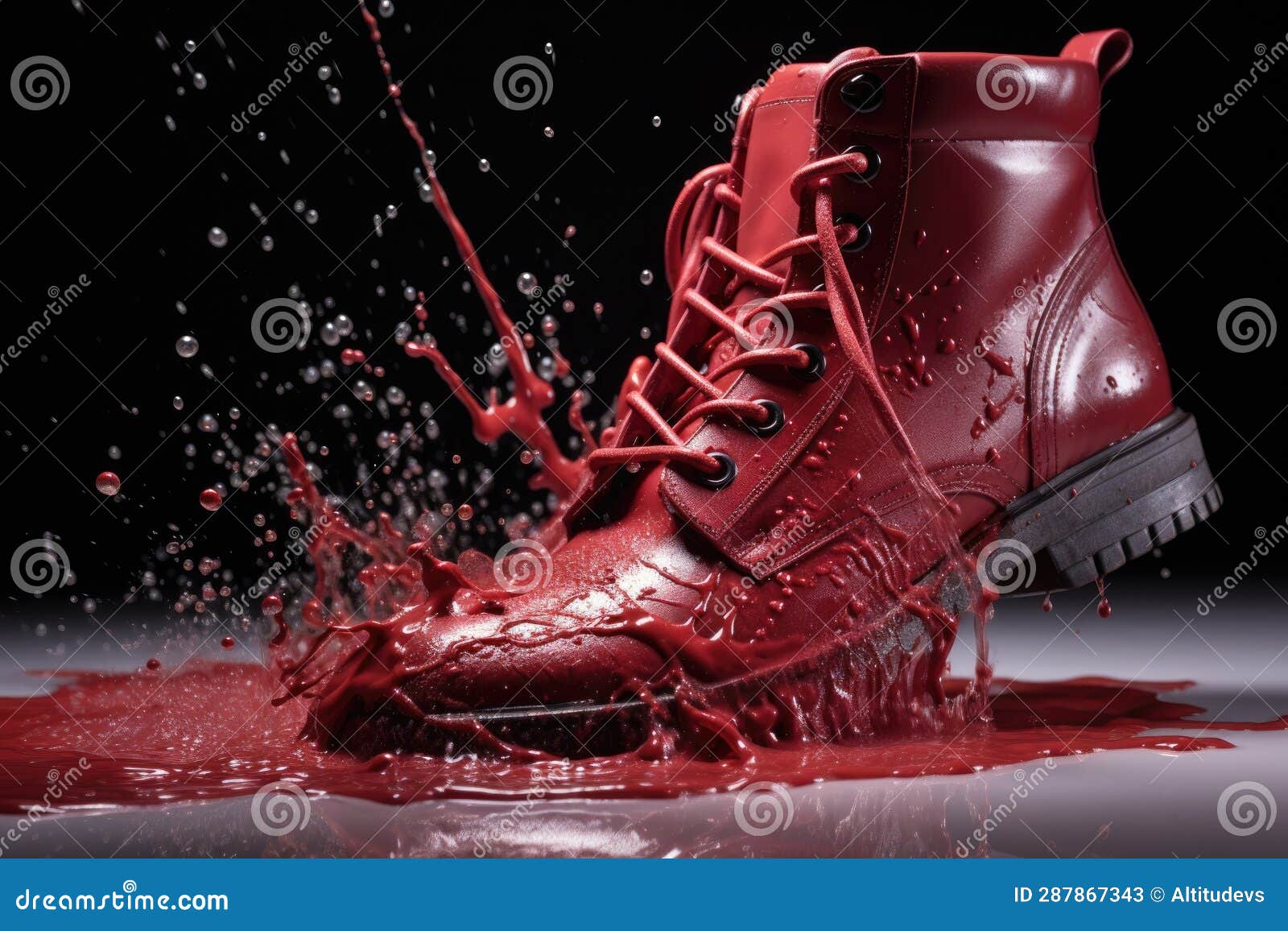 Waterproofing Spray Applied To Leather Boots Stock Illustration Illustration of generated