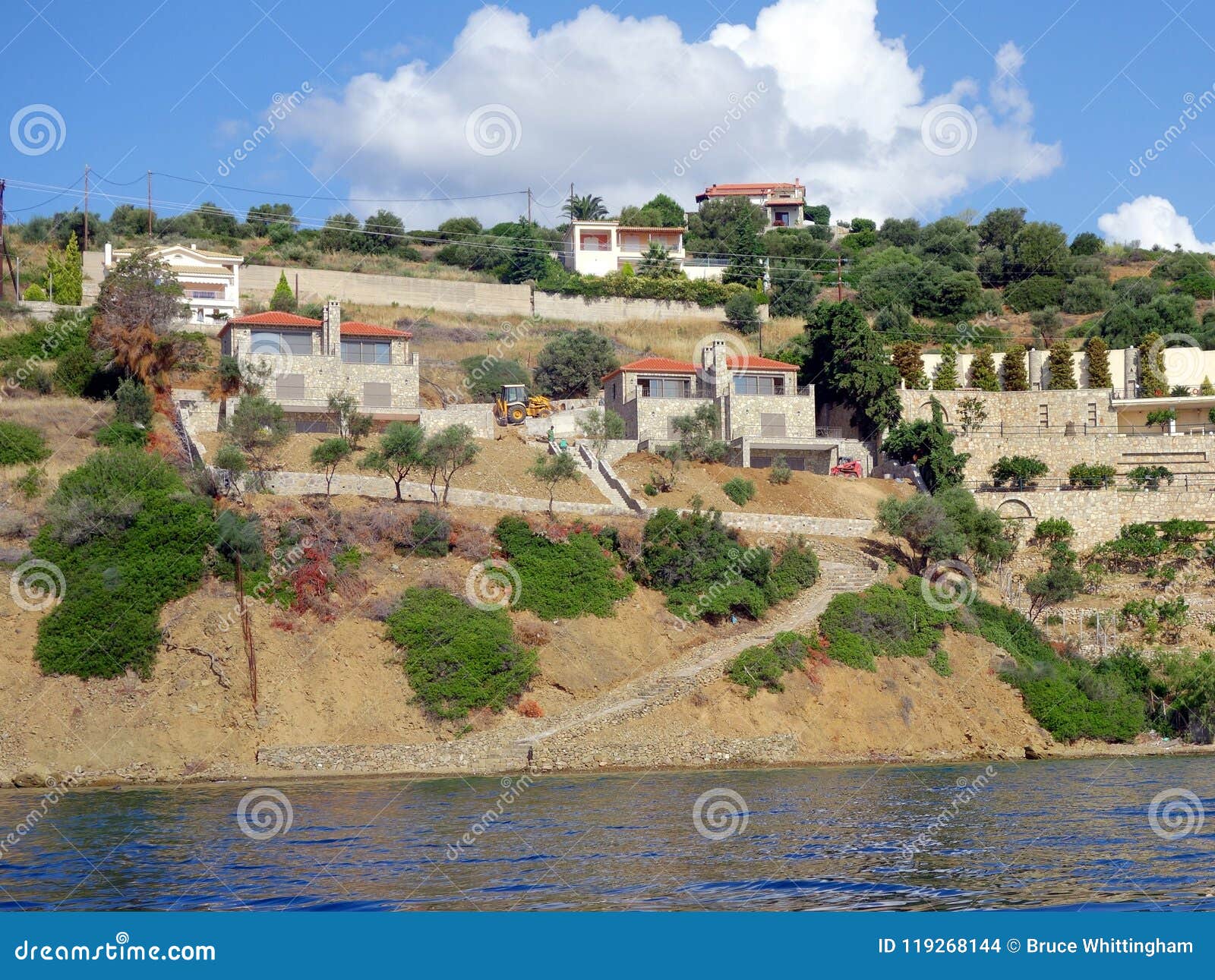 Waterside Residential Construction Site, Greece Editorial Stock Image ...