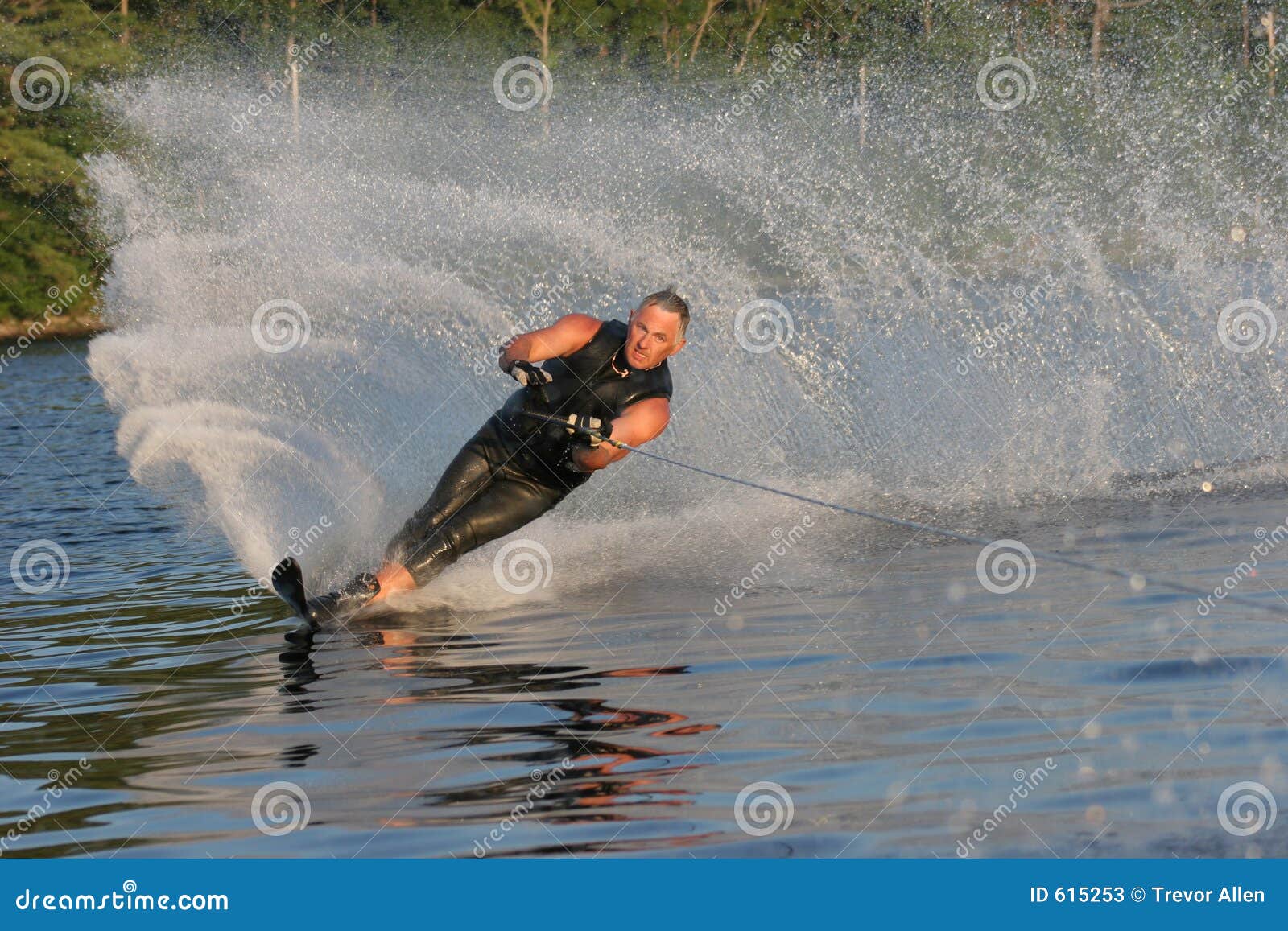waterskiing in the summer