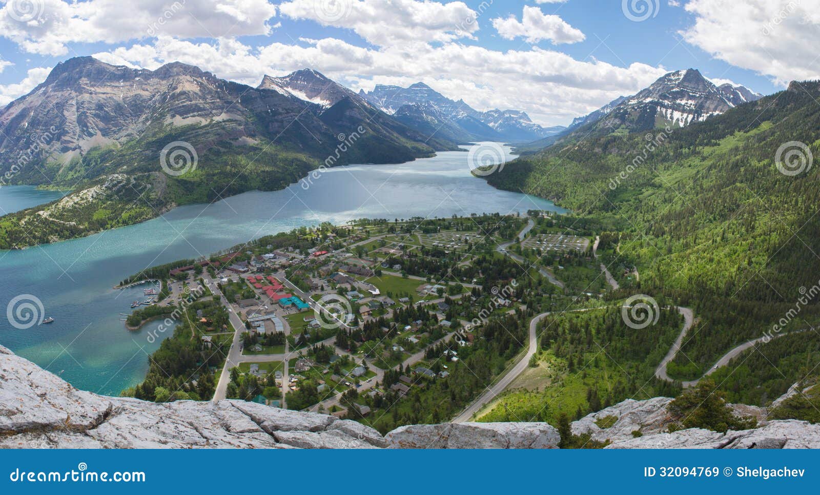 Waterton National Park Mountain View Stock Image Image of beautiful
