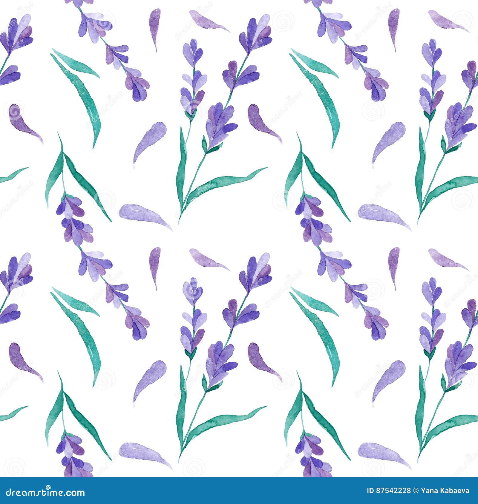 Waterverfpatroon Met Lavendel Hand Schilderen Naadloos Patroon Voor Document En Andere Druk En Webprojecten Stock Illustratie - Illustratie bestaande uit kunstwerk, 87542228
