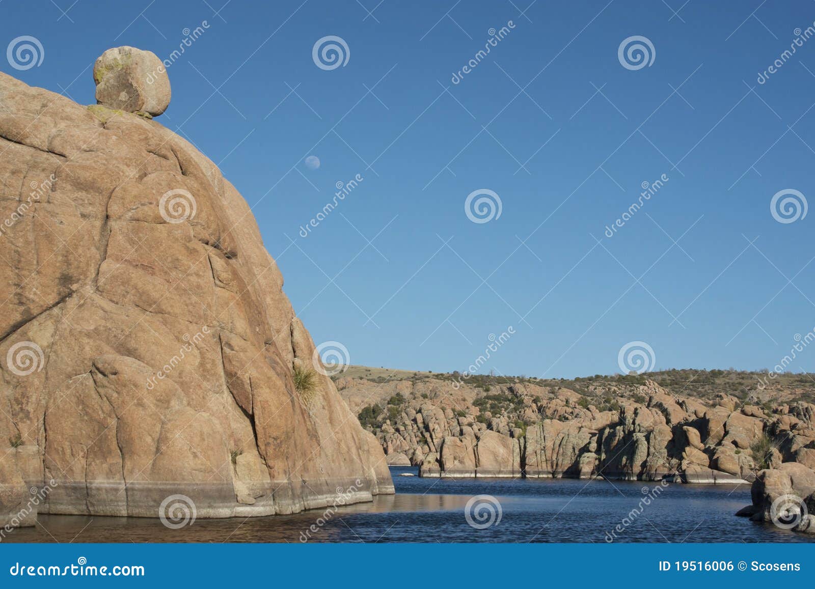 Watson Lake stock photo. Image of full, lake, moon, granite 19516006