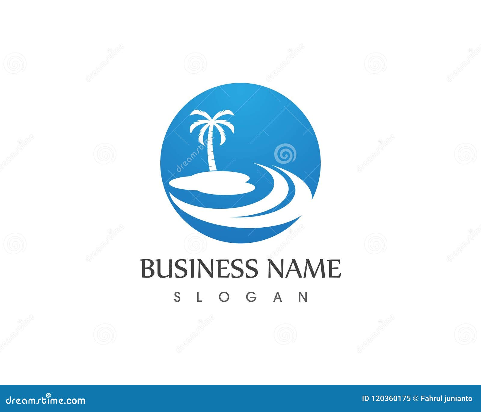 wave beach hollidays logo  concept