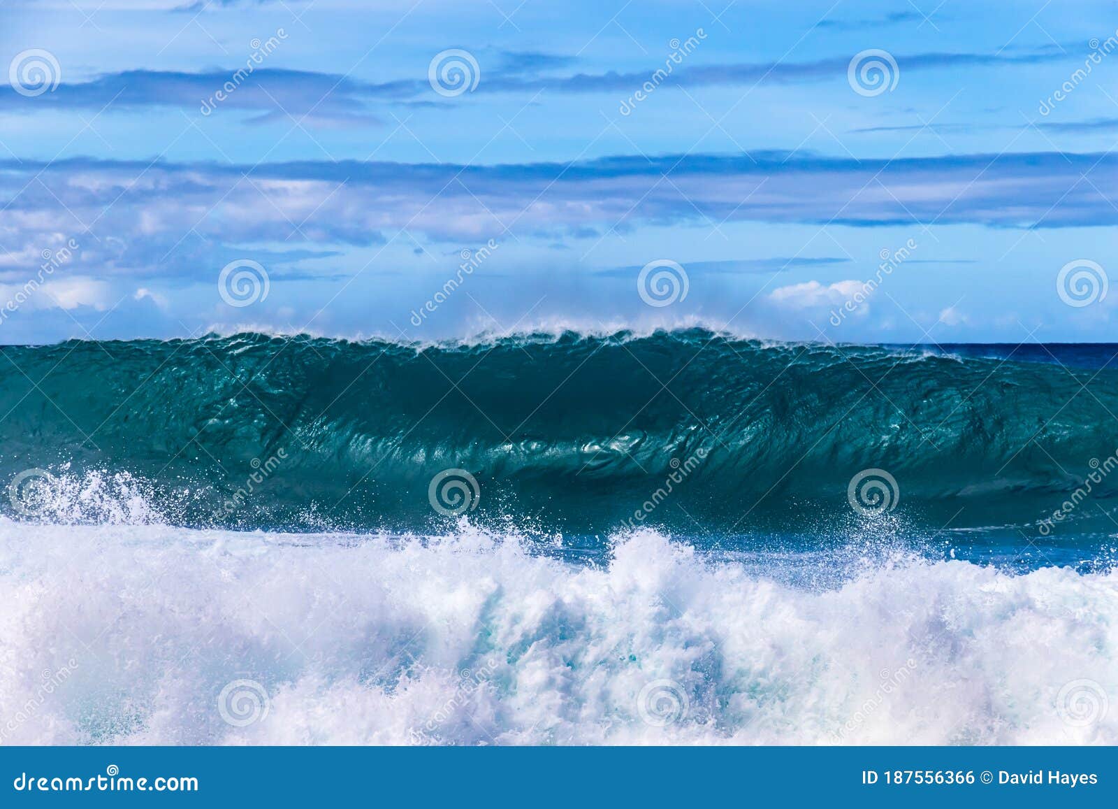 Wave Breaking On Kona Coast In Hawaii Spray And Form In Foreground