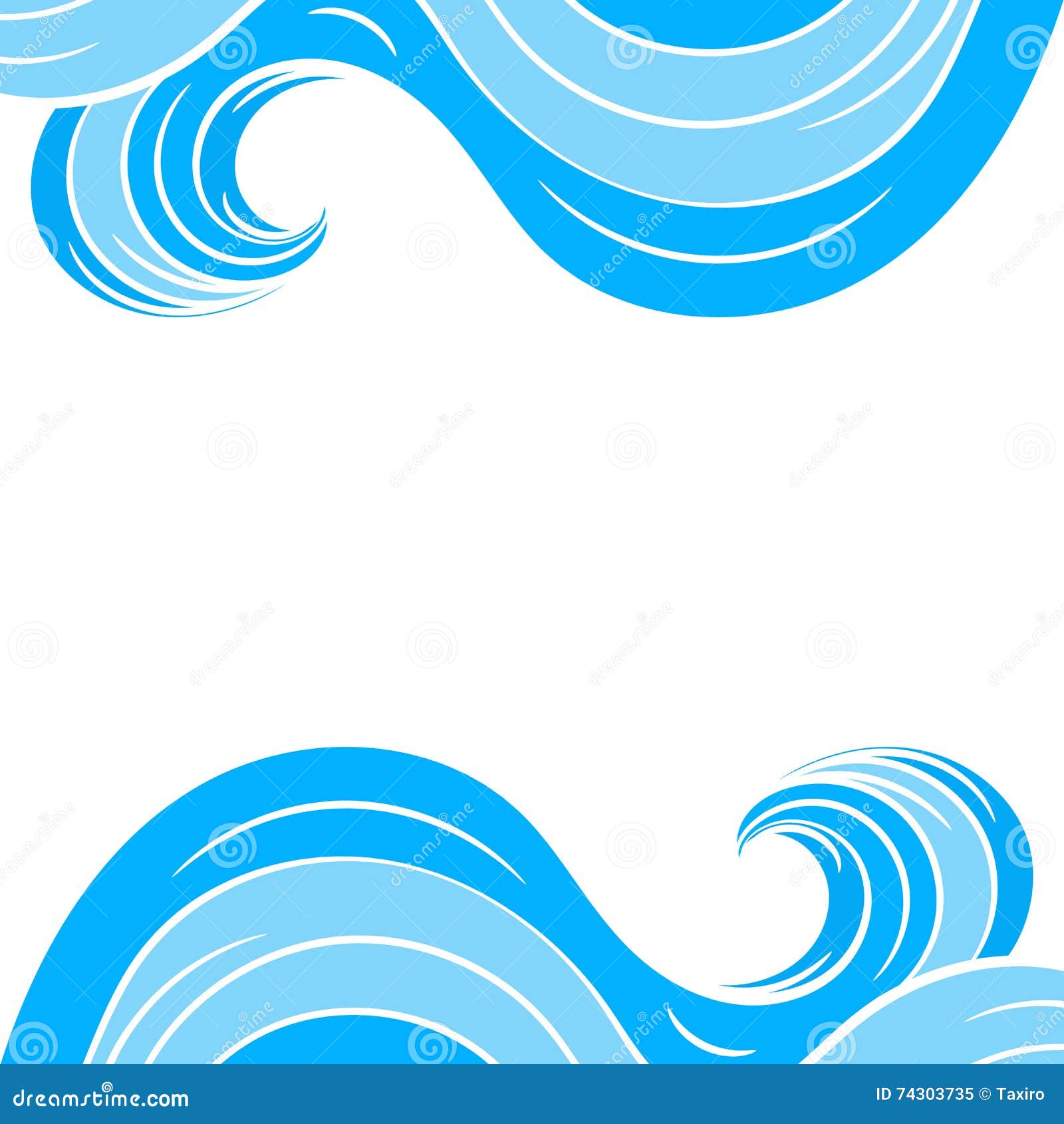 Download Wave Frame/Border stock vector. Illustration of drawing ...
