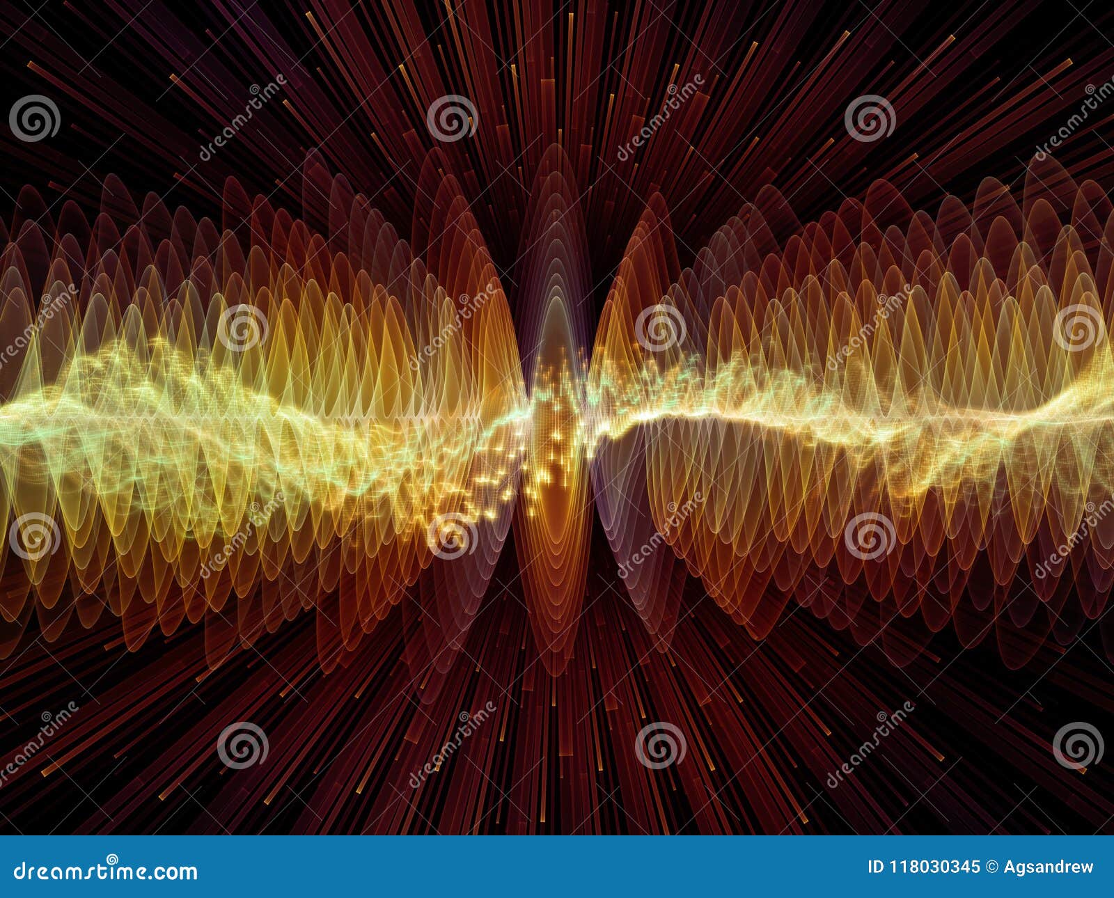 Propagation of Oscillation stock illustration. Illustration of music