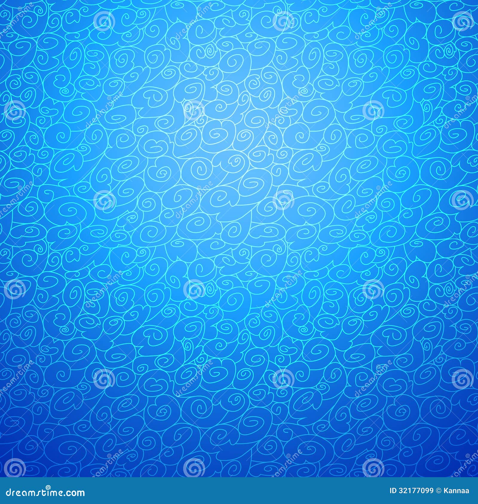 Wave Seamless Ornamental Background in Blue Color Stock Vector -  Illustration of poster, colorful: 32177099