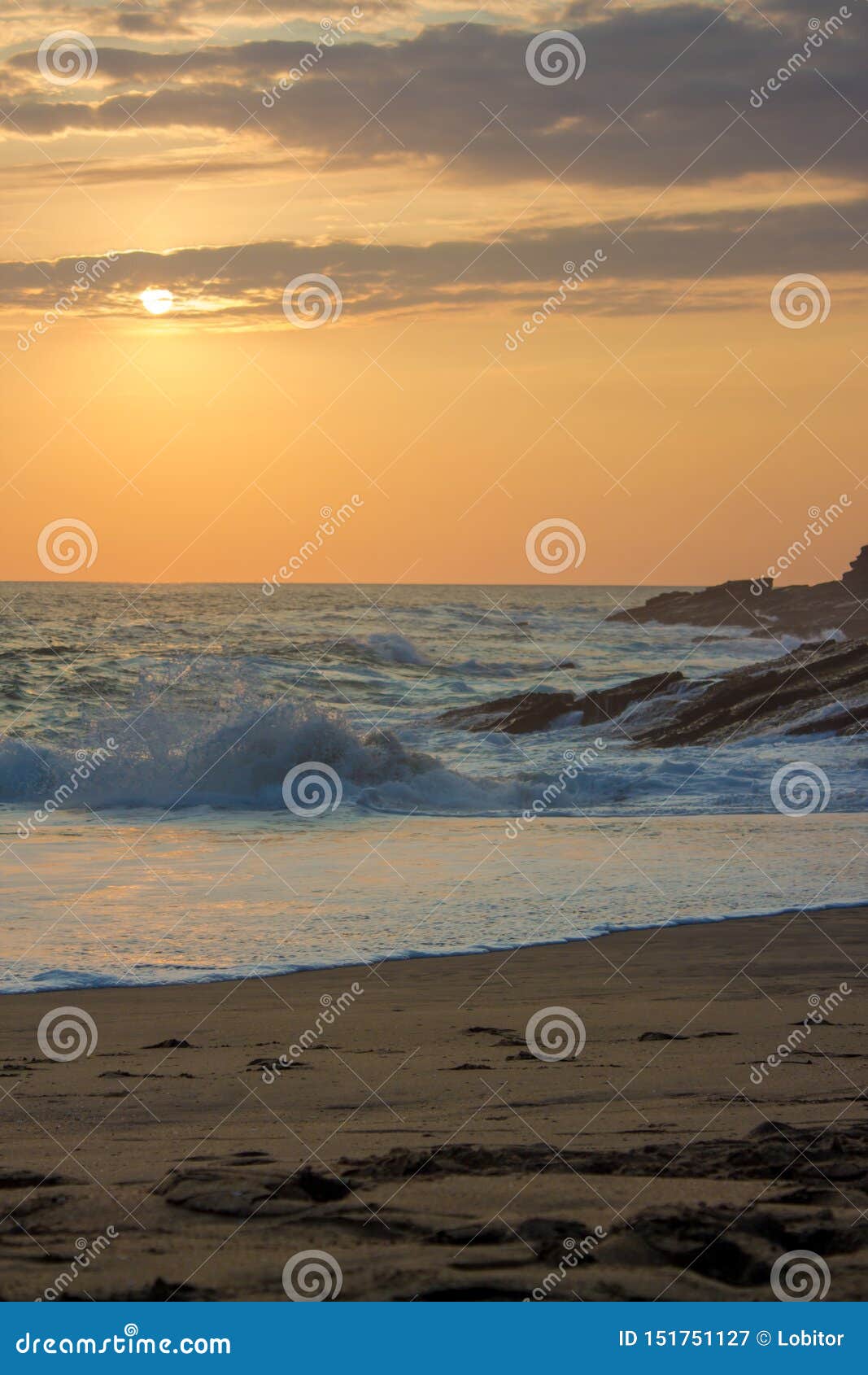 wave and sunset from punta cometa oaxaca mexico