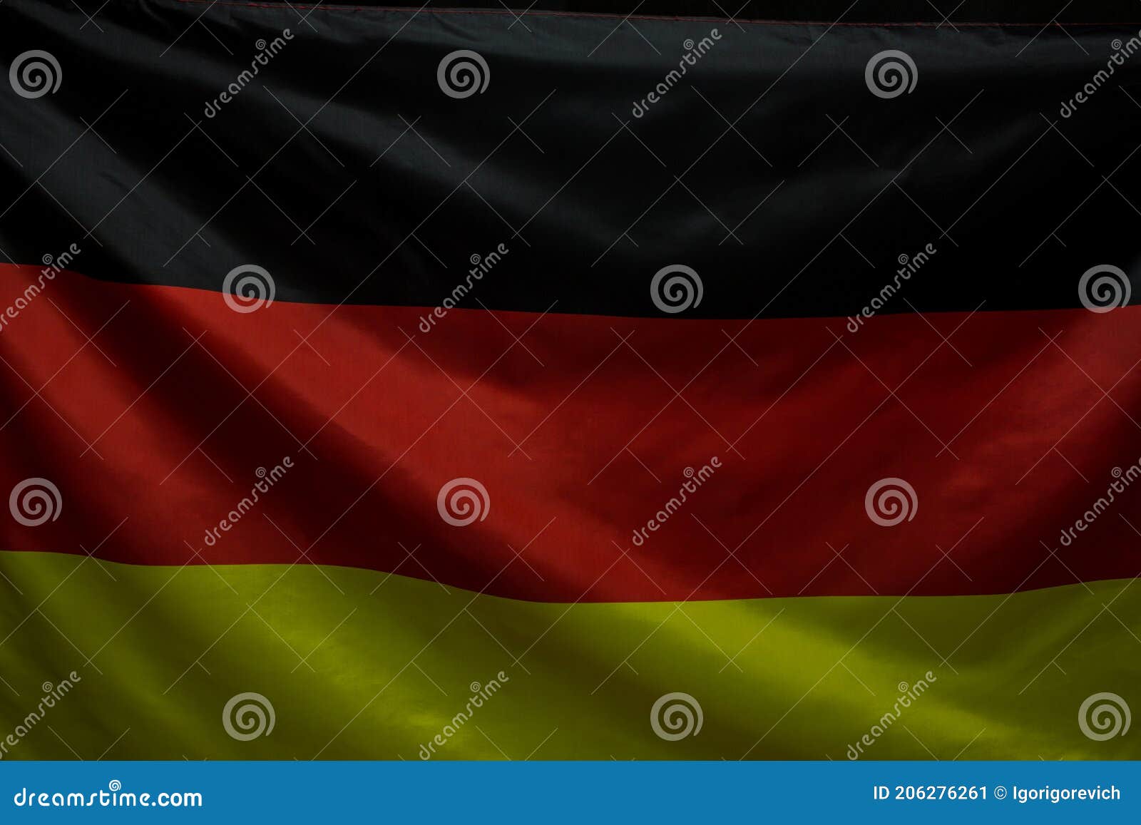 Waved german flag stock illustration. Illustration of european - 206276261