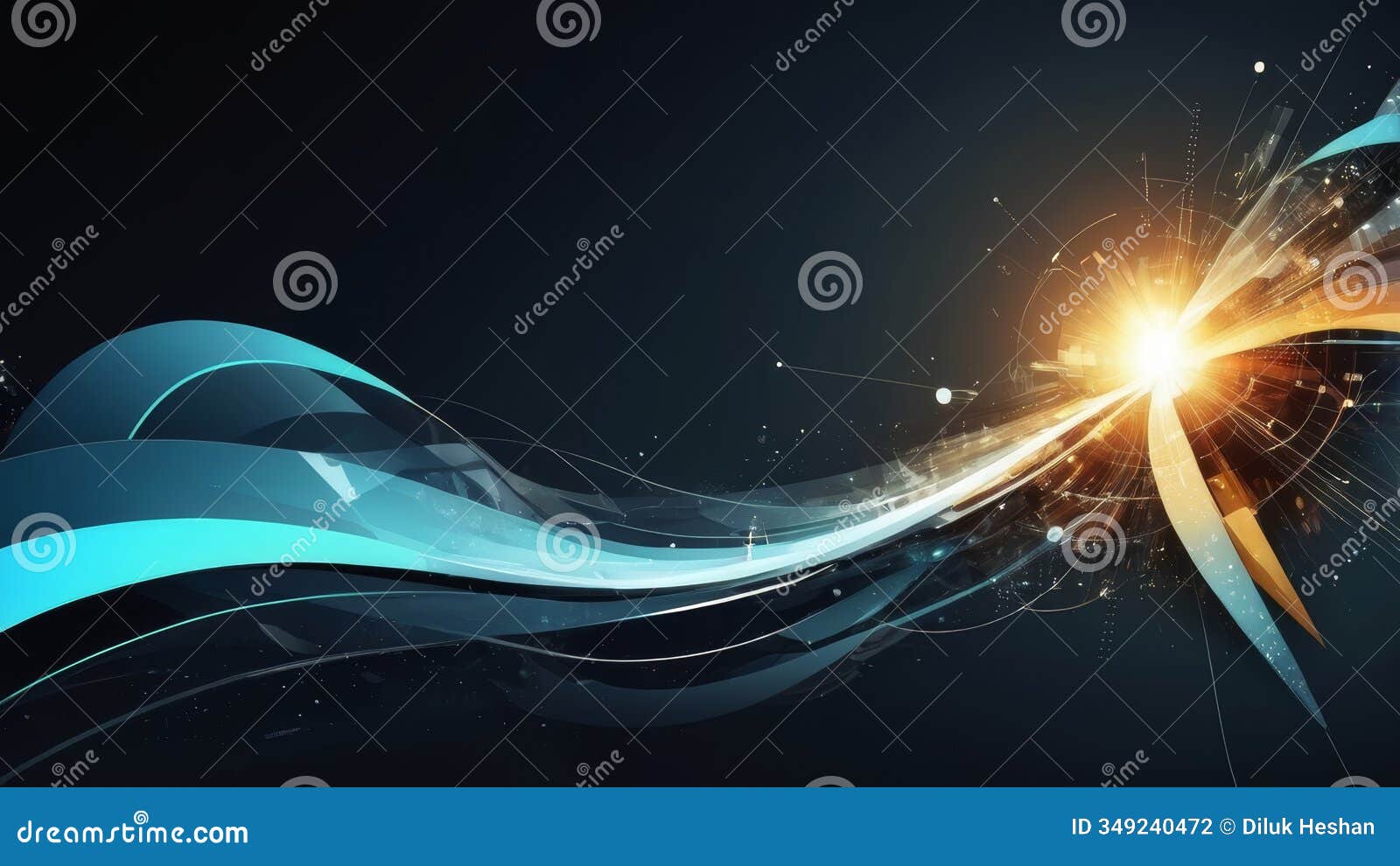 waveform smooth curved lines abstract   technological luxury background