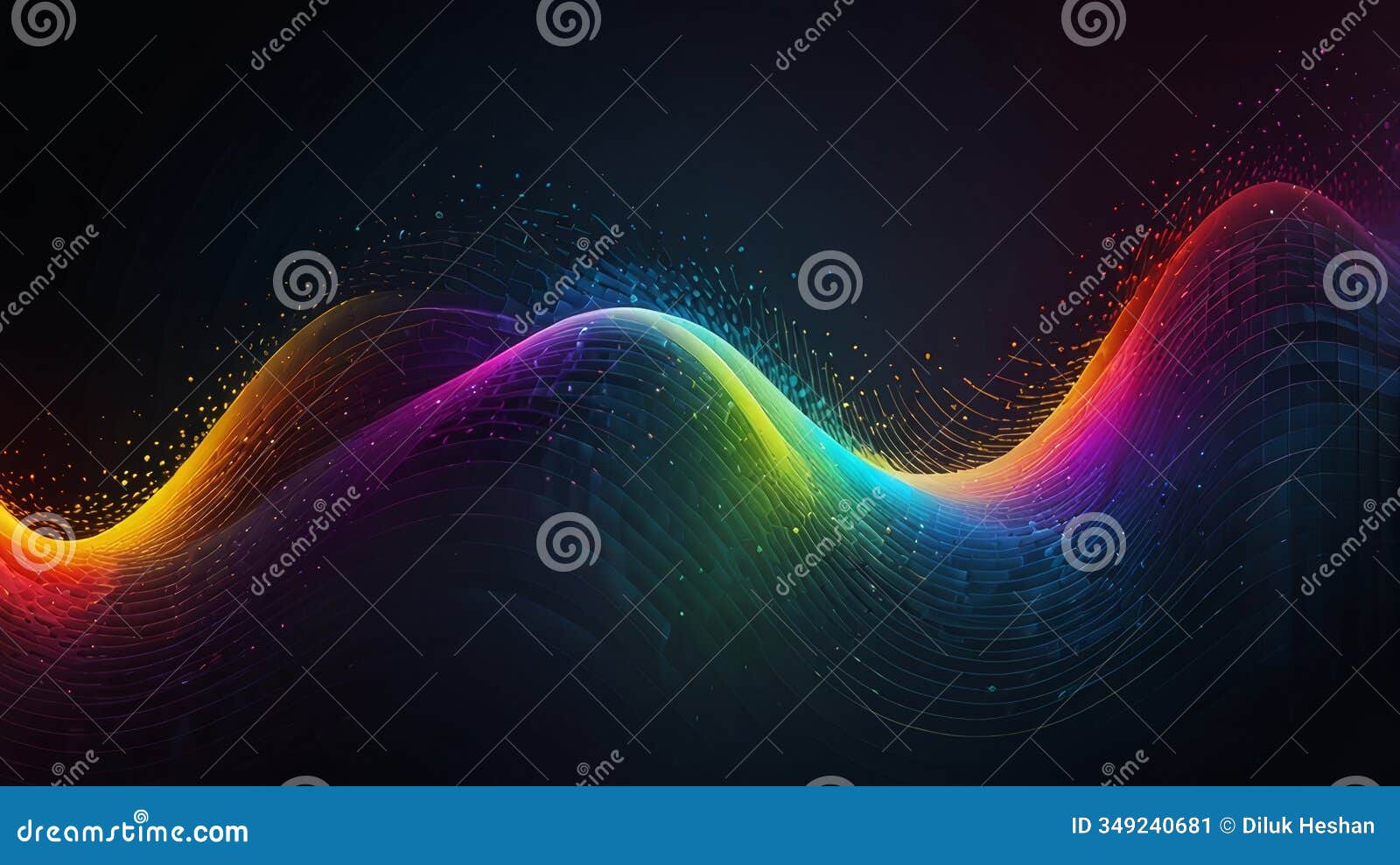 waveform smooth curved lines abstract   technological luxury background