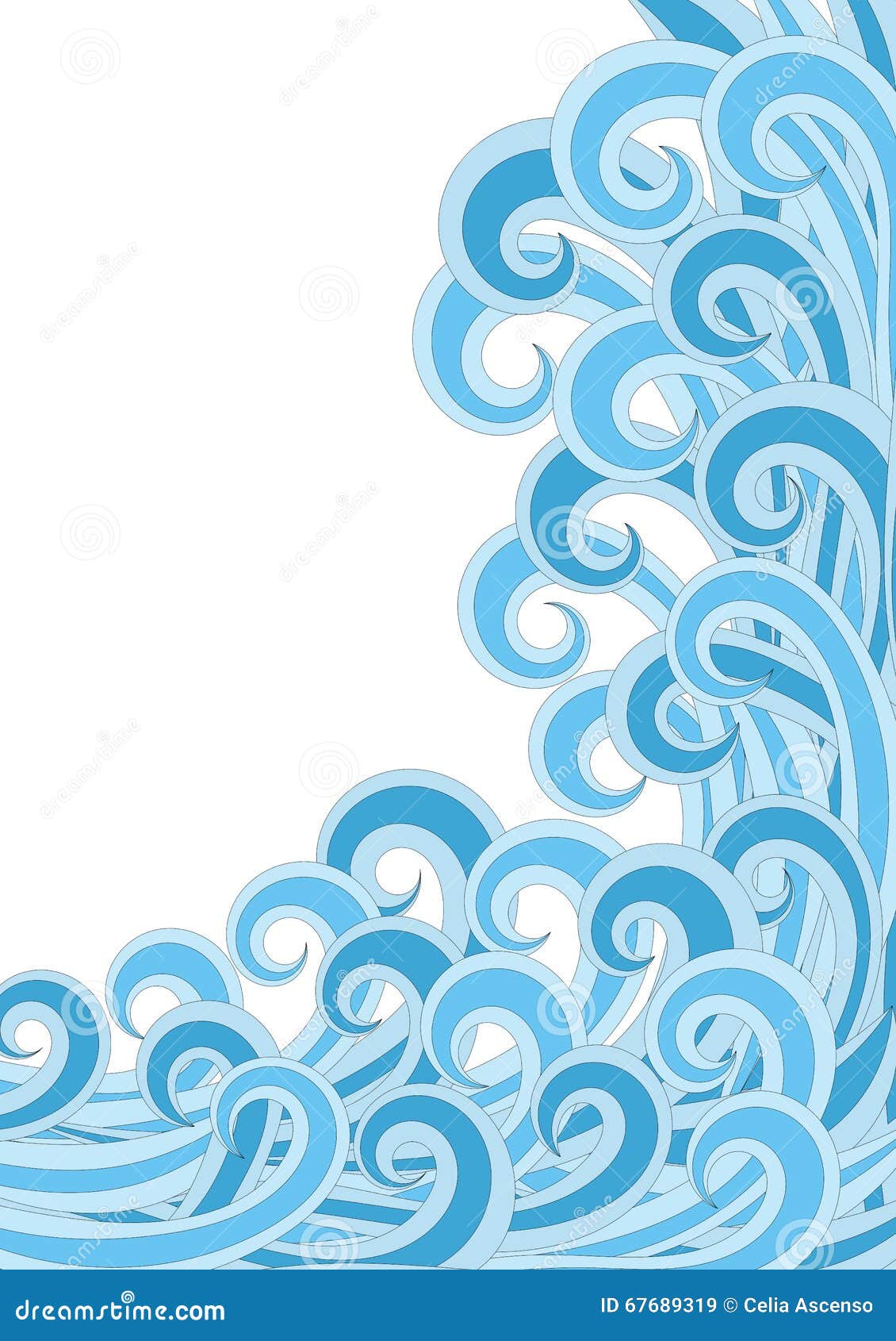 Download Waves border frame stock illustration. Illustration of ...