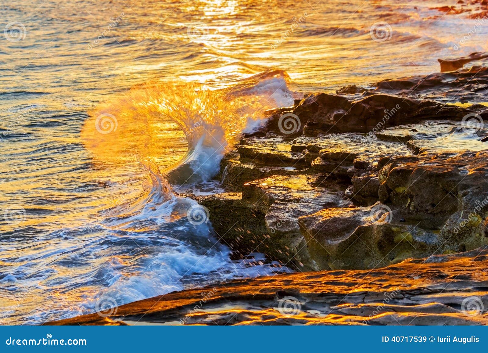 colorful wave crashing