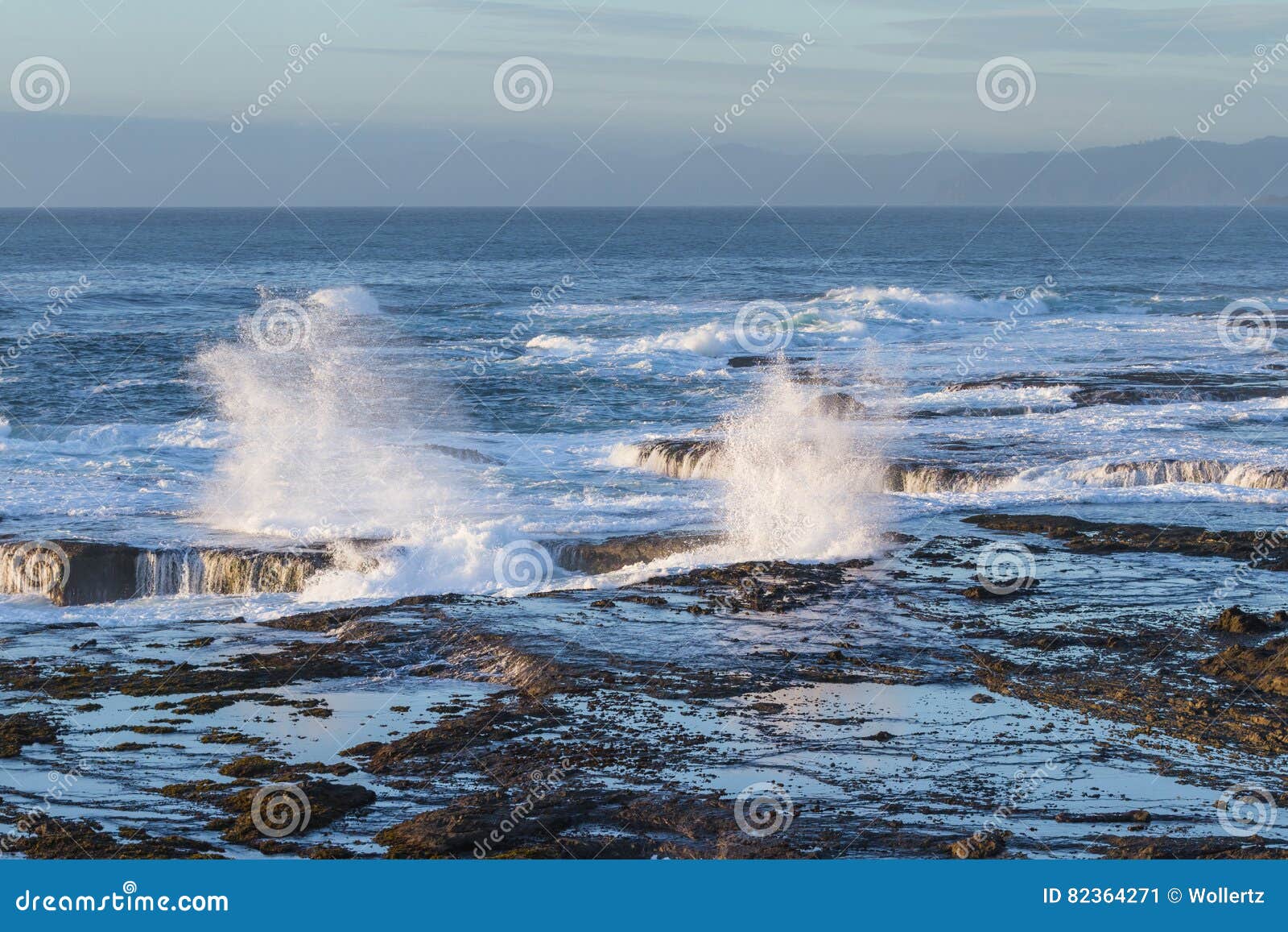 Waves Crashing on the Lava Rock Bluffs Stock Image Image of rough