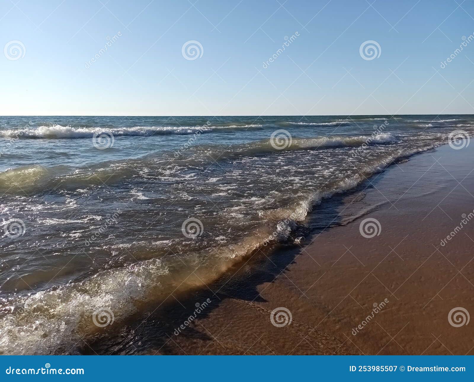 Waves Lake Michigan stock image. Image of shore, cape 253985507