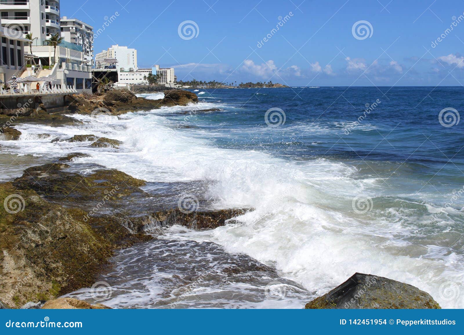 waves on rocks - la ventana al mar park - condado, san juan, puerto rico