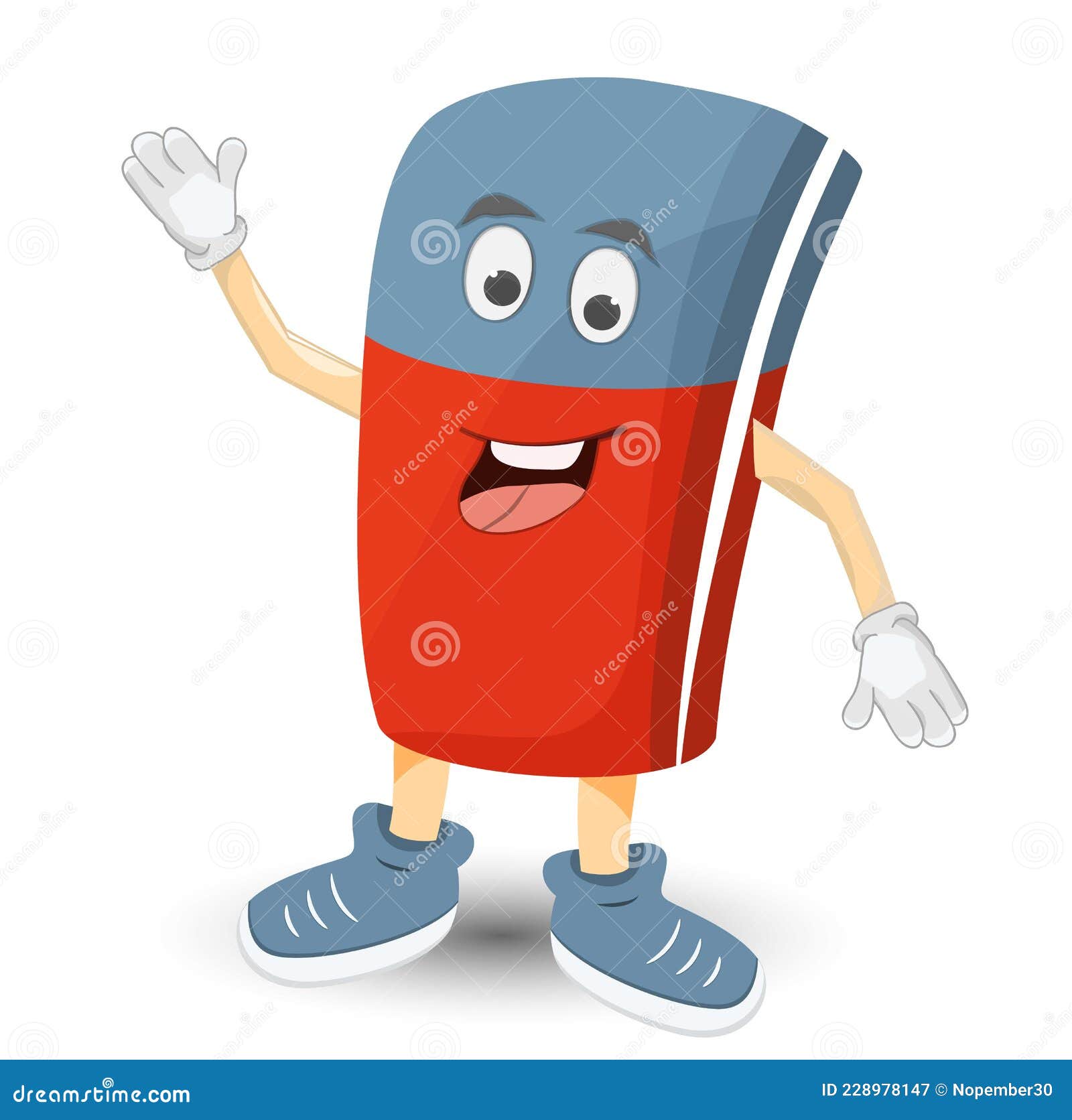 Drawing eraser cartoon Royalty Free Vector Image