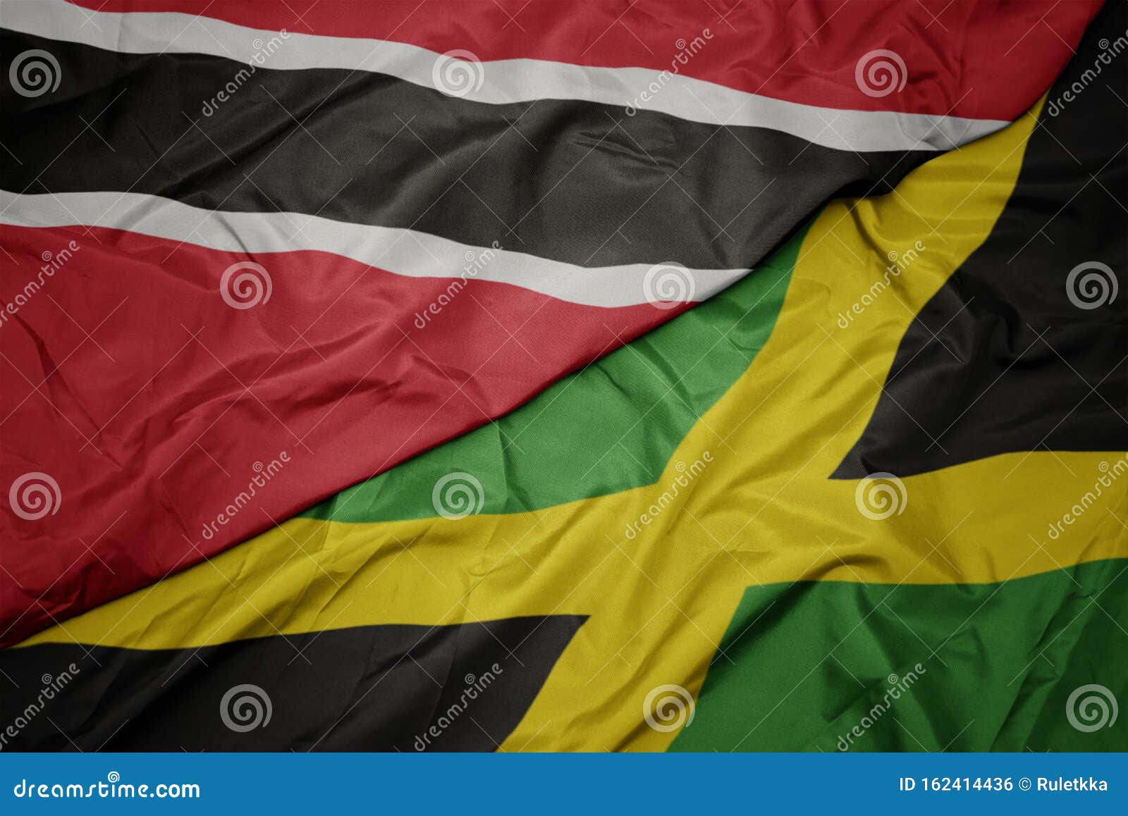 Download Gay Porn Videos Of Trinidad And Tobago - Waving Colorful Flag of Jamaica and National Flag of Trinidad and Tobago  Stock Photo - Image of money, commerce: 162414436