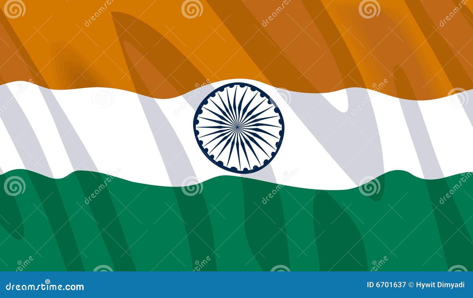 Waving flag of India stock vector. Illustration of trade 6701637