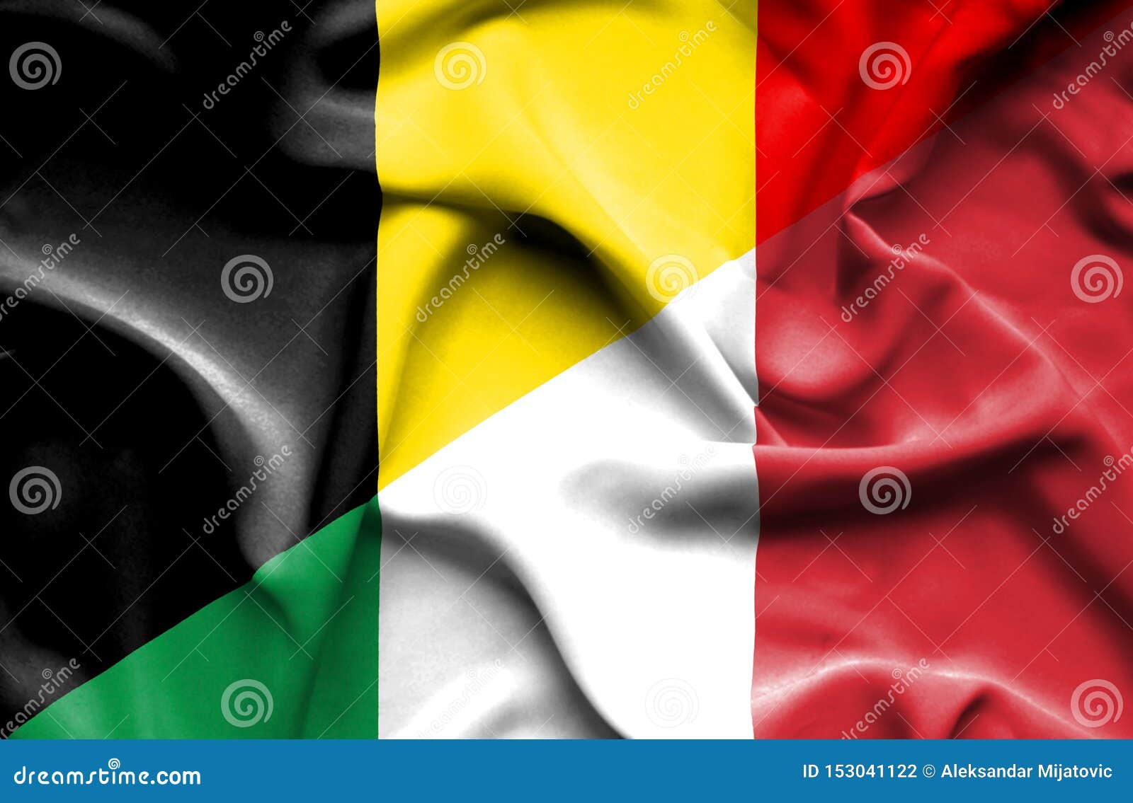 Флаг Бельгия и Италия смешанные