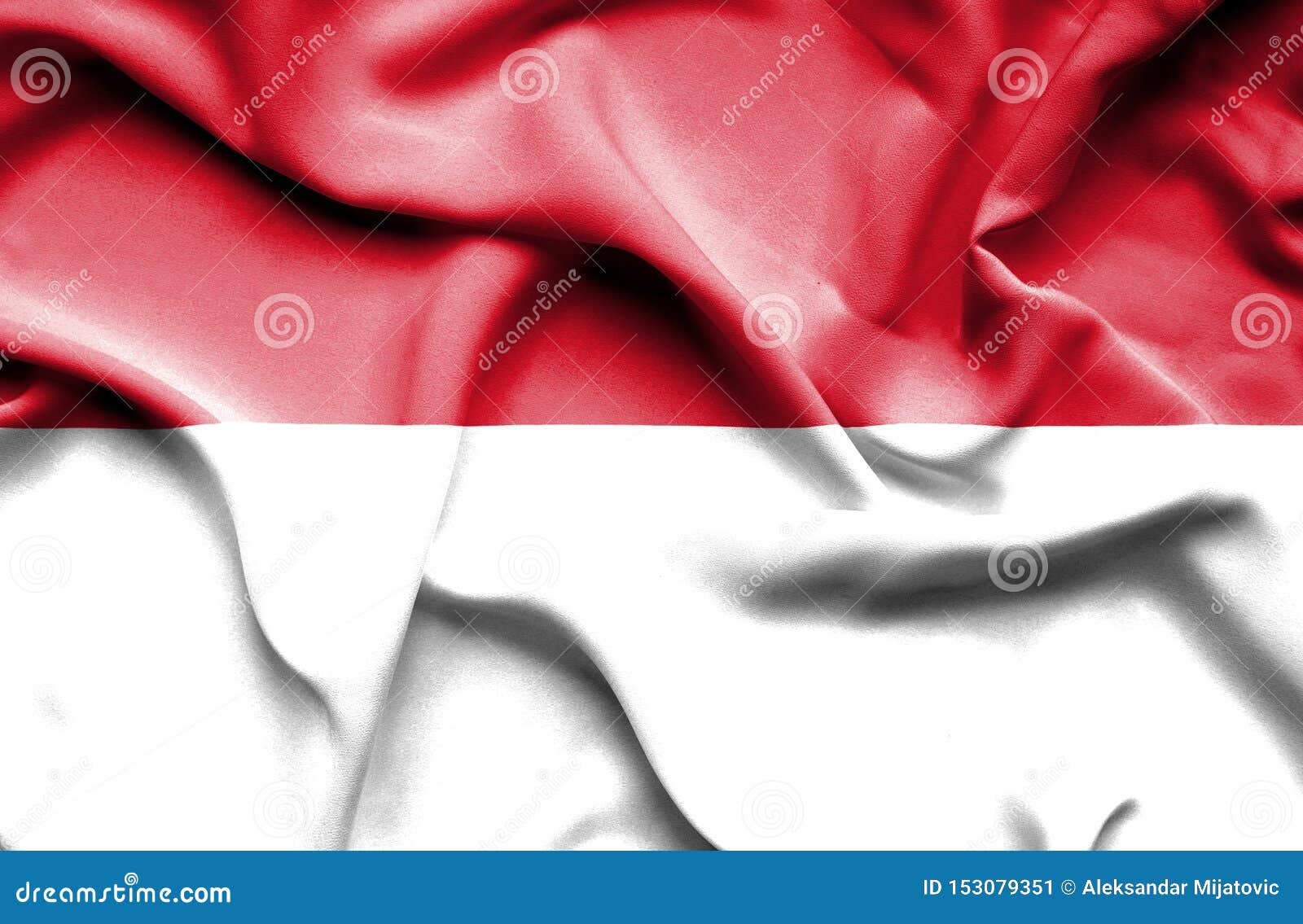 Indonesia Flag Vs Monaco Flag Waving Flag of Monaco and Indonesia Stock Illustration - Illustration of cooperation, global