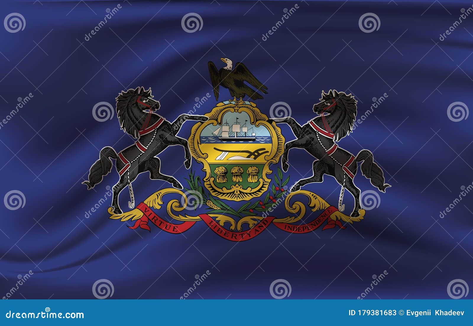 waving flag of pensilvania