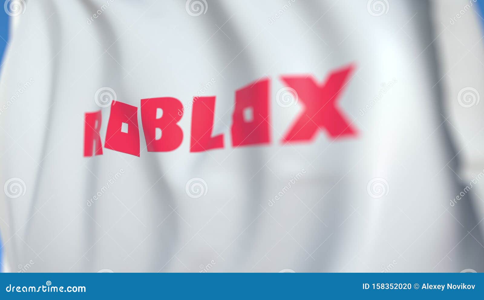 Flying Flag With Roblox Logo Close Up Editorial 3d Rendering Editorial Image Illustration Of Waving Business 158352020 - flag id roblox about flag collections