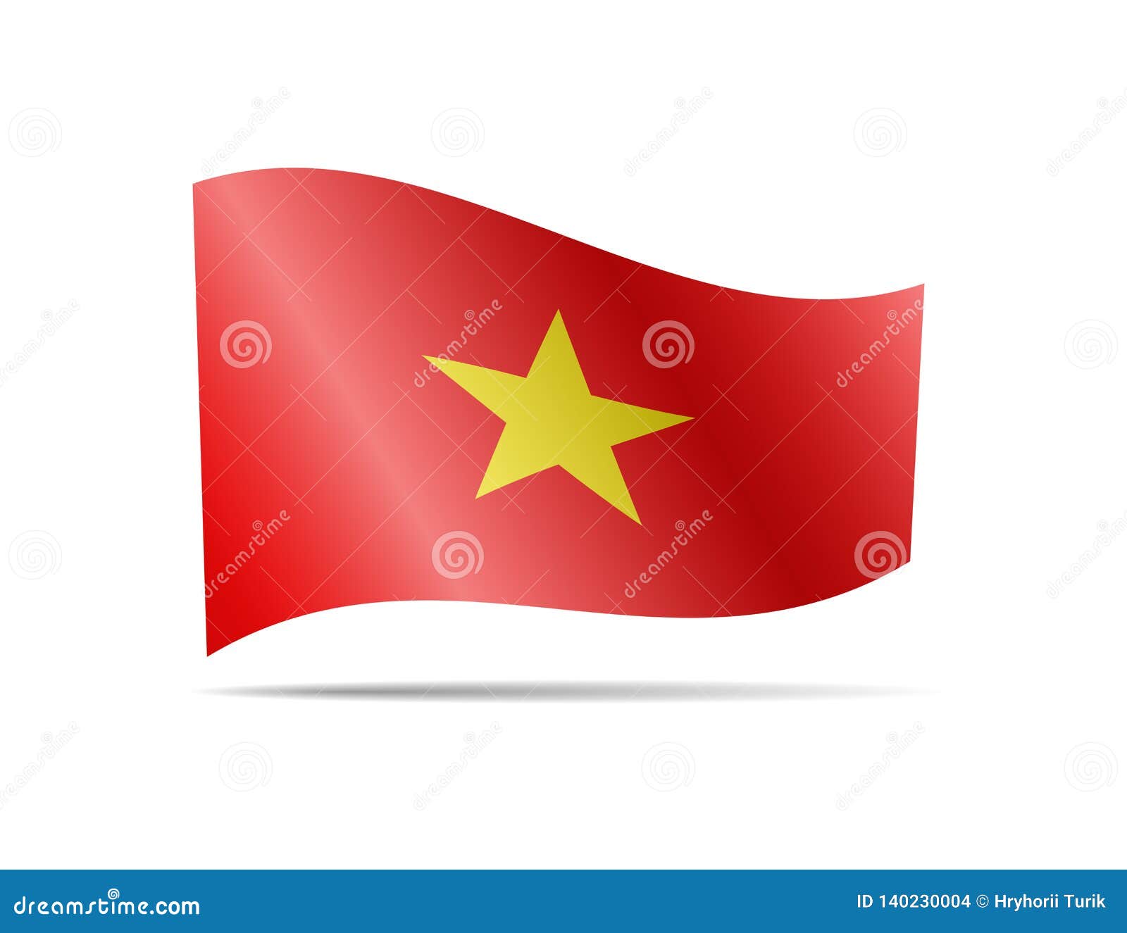 Download Waving Vietnam Flag In The Wind. Flag On White Vector ...