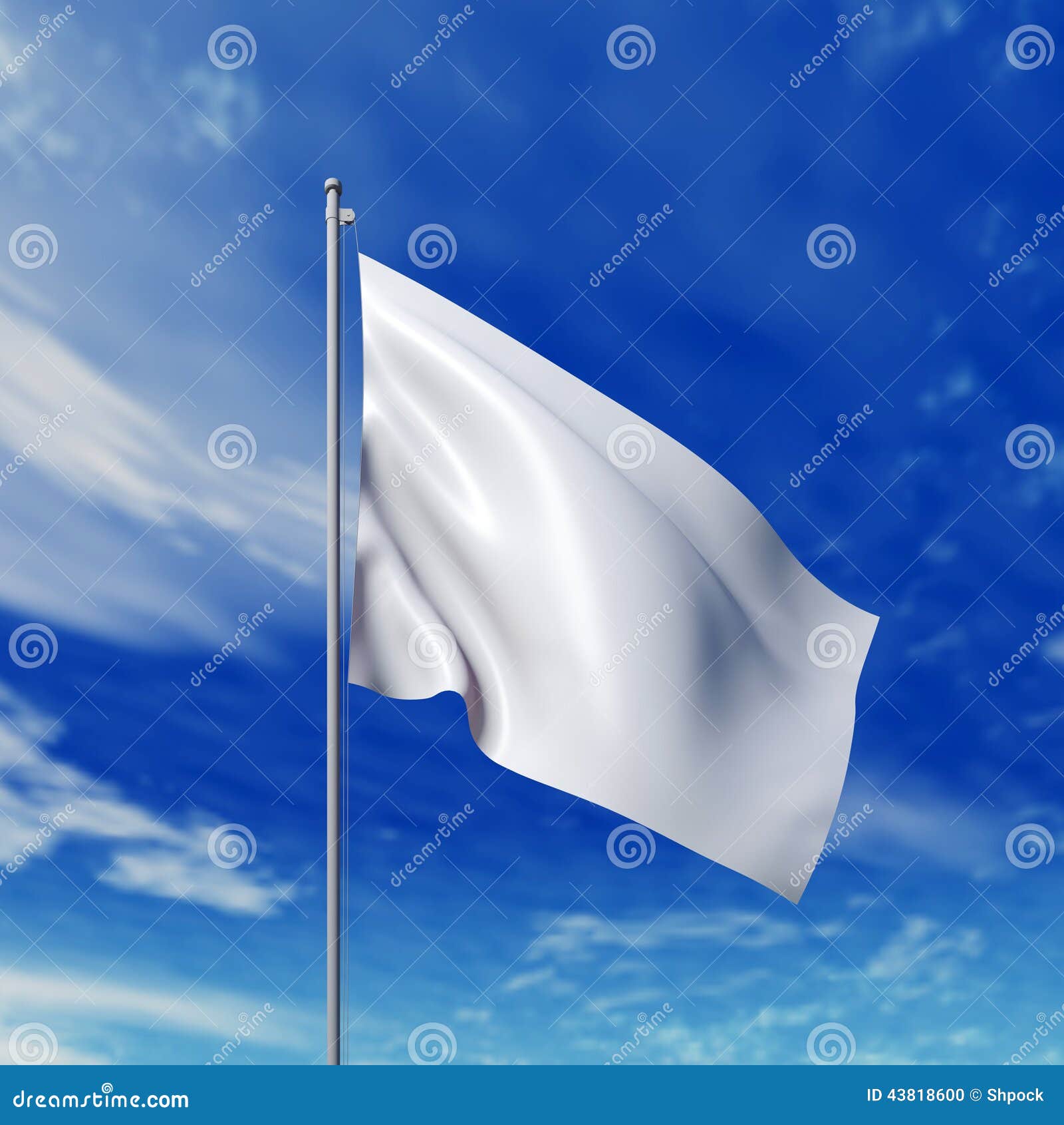 Waving white flag stock illustration. Illustration of concepts 43818600
