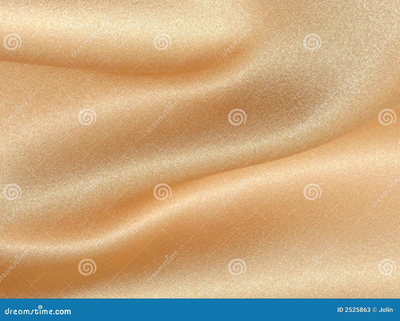 Wavy golden fabric satin. Wavy and beautiful golden satin fabric background