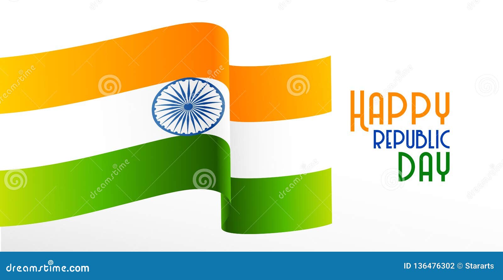 Wavy Indian Flag Republic Day Background Stock Vector - Illustration of  january, republic: 136476302