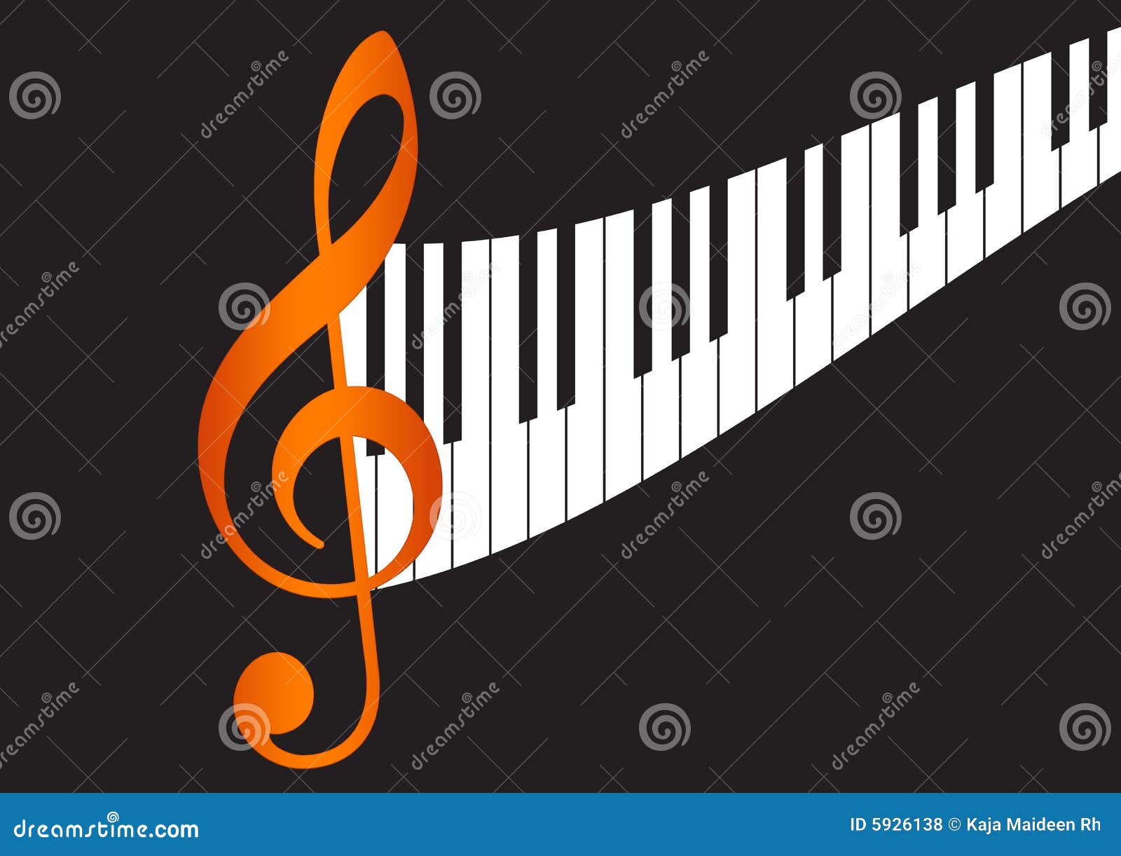 Wavy Piano Keyboard Royalty Free Stock Photos - Image: 5926138