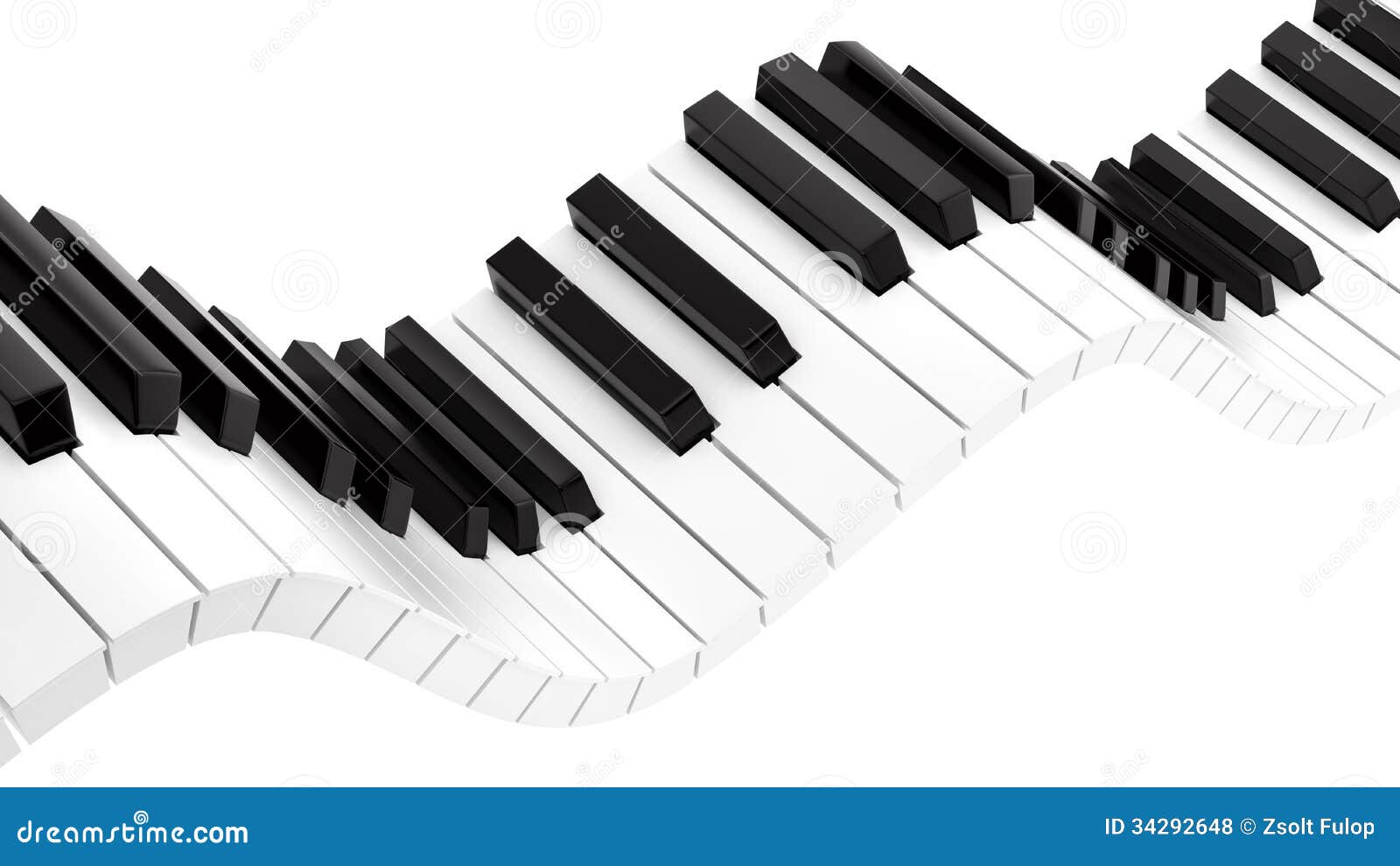 Wavy piano keyboard stock illustration. Illustration of jazz 34292648