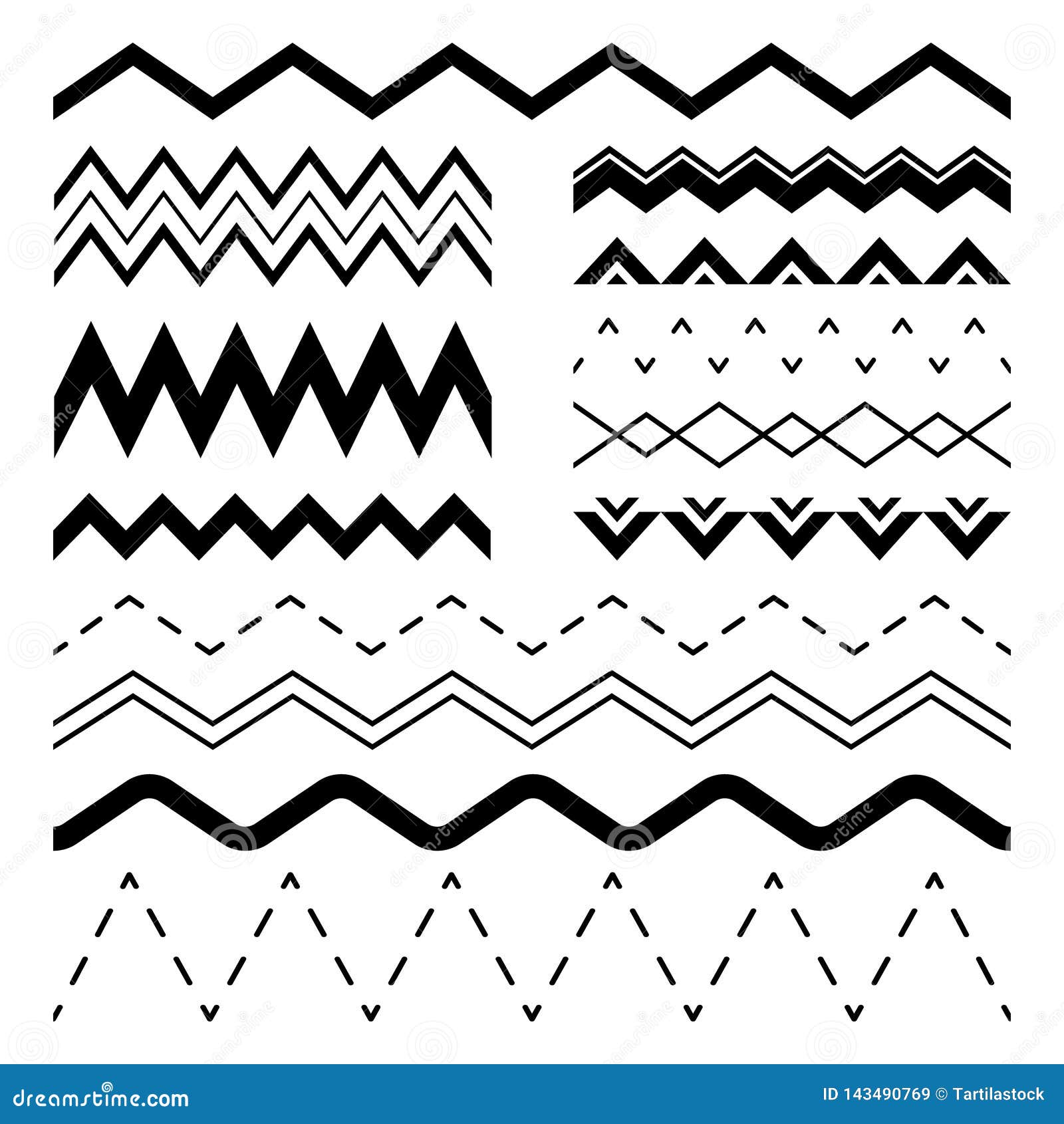 wavy zigzag. wiggle jagged waves, parallel sinus line wave border and sine zigzags frame  seamless 