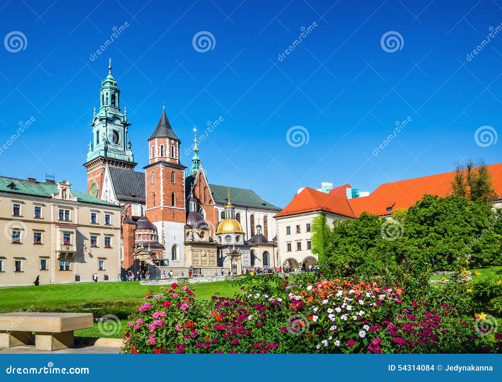 wawel castle and cathedral square krakow, poland