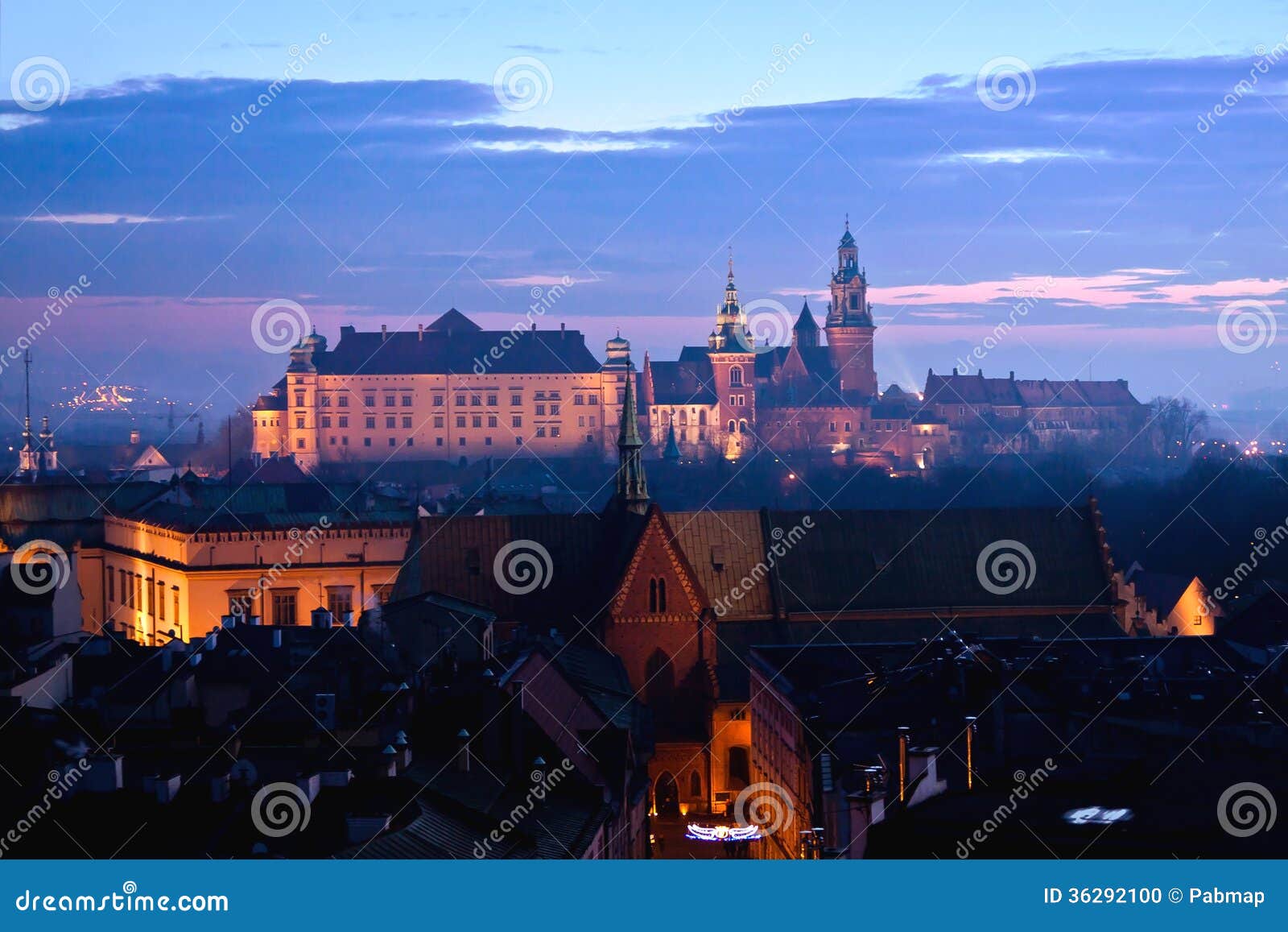 wawel hill with castle in krakow