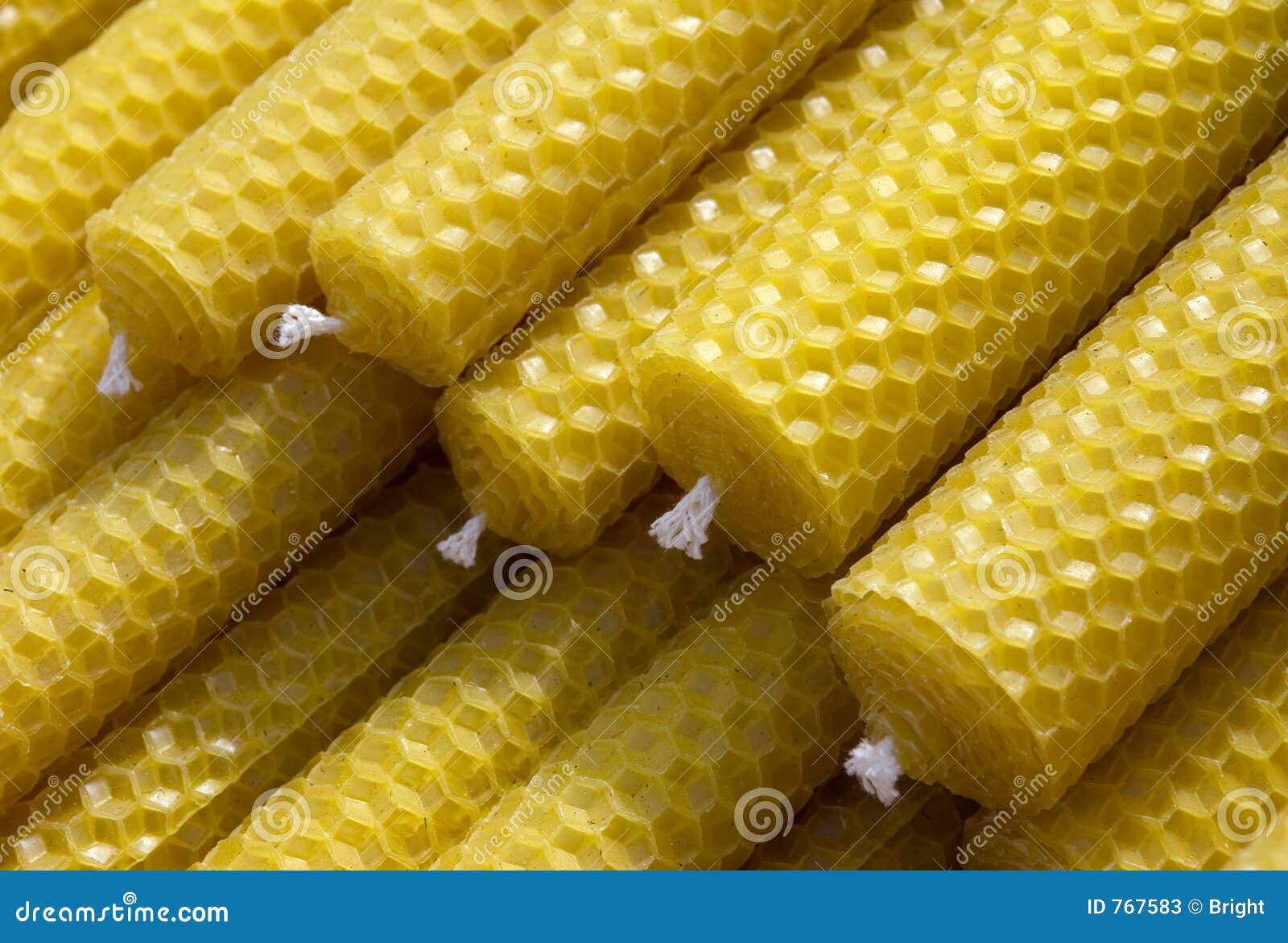 Wax candles stock image. Image of beeswax, natural, hexagon 767583