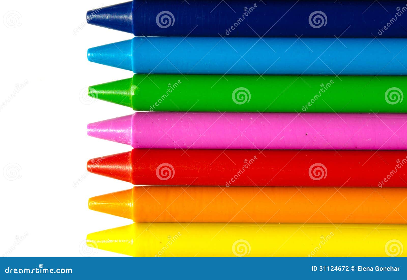 Wax crayons stock photo. Image of background, colour 31124672