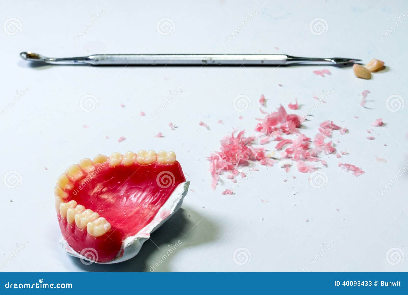 Wax dentures model stock image. Image of craft, plaster 40093433