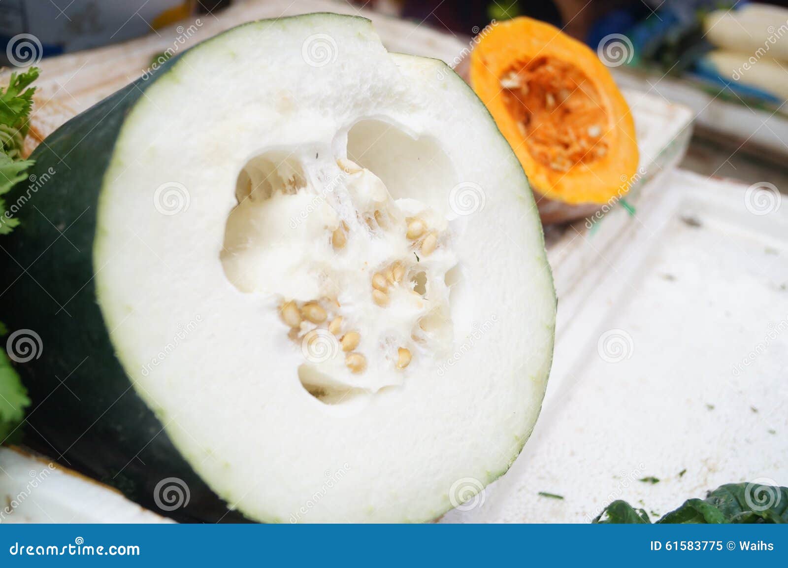 Wax gourd stock image. Image of still, gourd, object 61583775