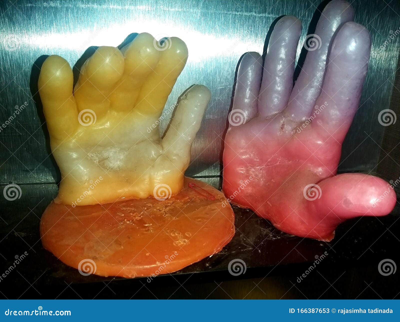 Wax Hands Molding Plastic Handle Palms Stock Image Image of palms