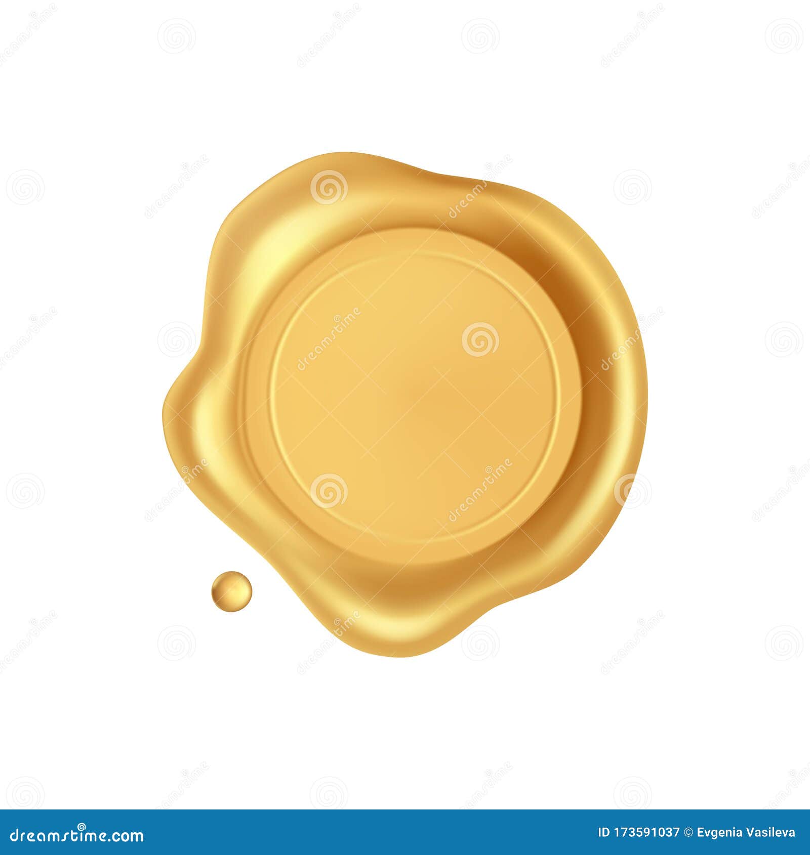 Golden Wax Seal Isolated On White Background Vector Illustration Eps 10  Stock Illustration - Download Image Now - iStock